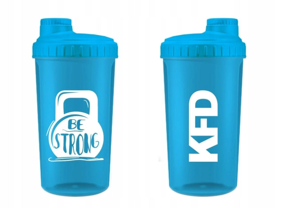 Shaker KFD 700 ml with strainer shade of blue - BE STRONG