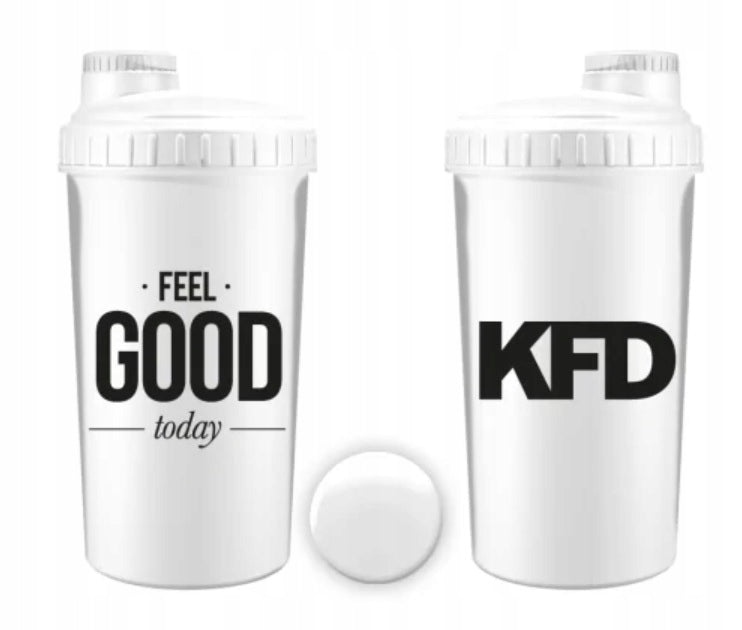 Shaker KFD 700 ml with strainer white - FEEL GOOD