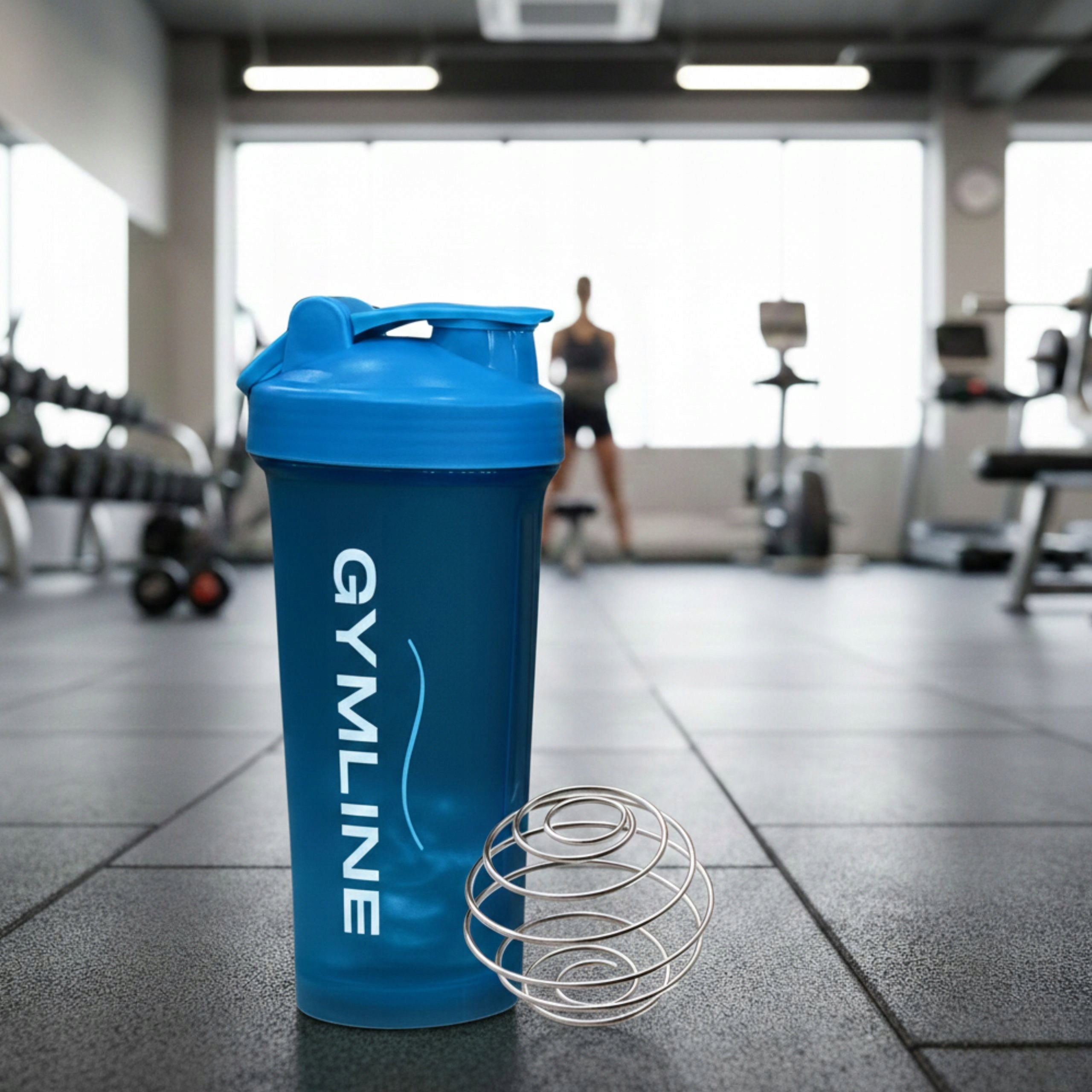 Shaker for protein supplements 600 ml Navy Blue Sports for gym training Manufacturer code Shaker plastikowy 600 ml grantowy