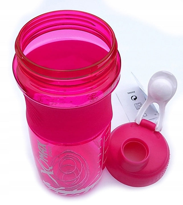 Shaker water bottle sports bottle XQ MAX 800ml spiral PINK Brand XQMax