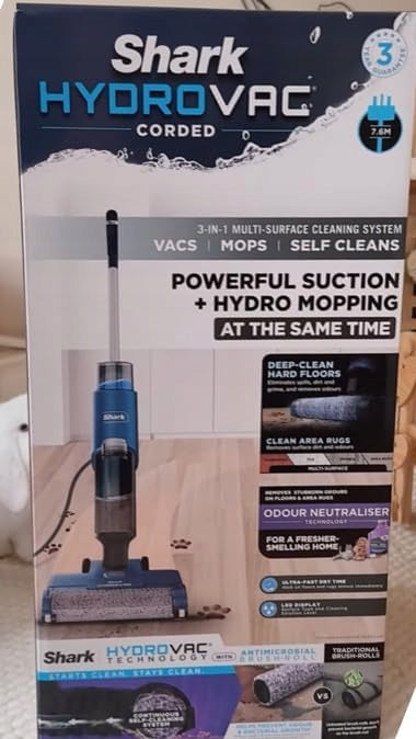 Shark HydroVac 3in1 Wireless Self-Cleaning Antibacterial Mop 25min