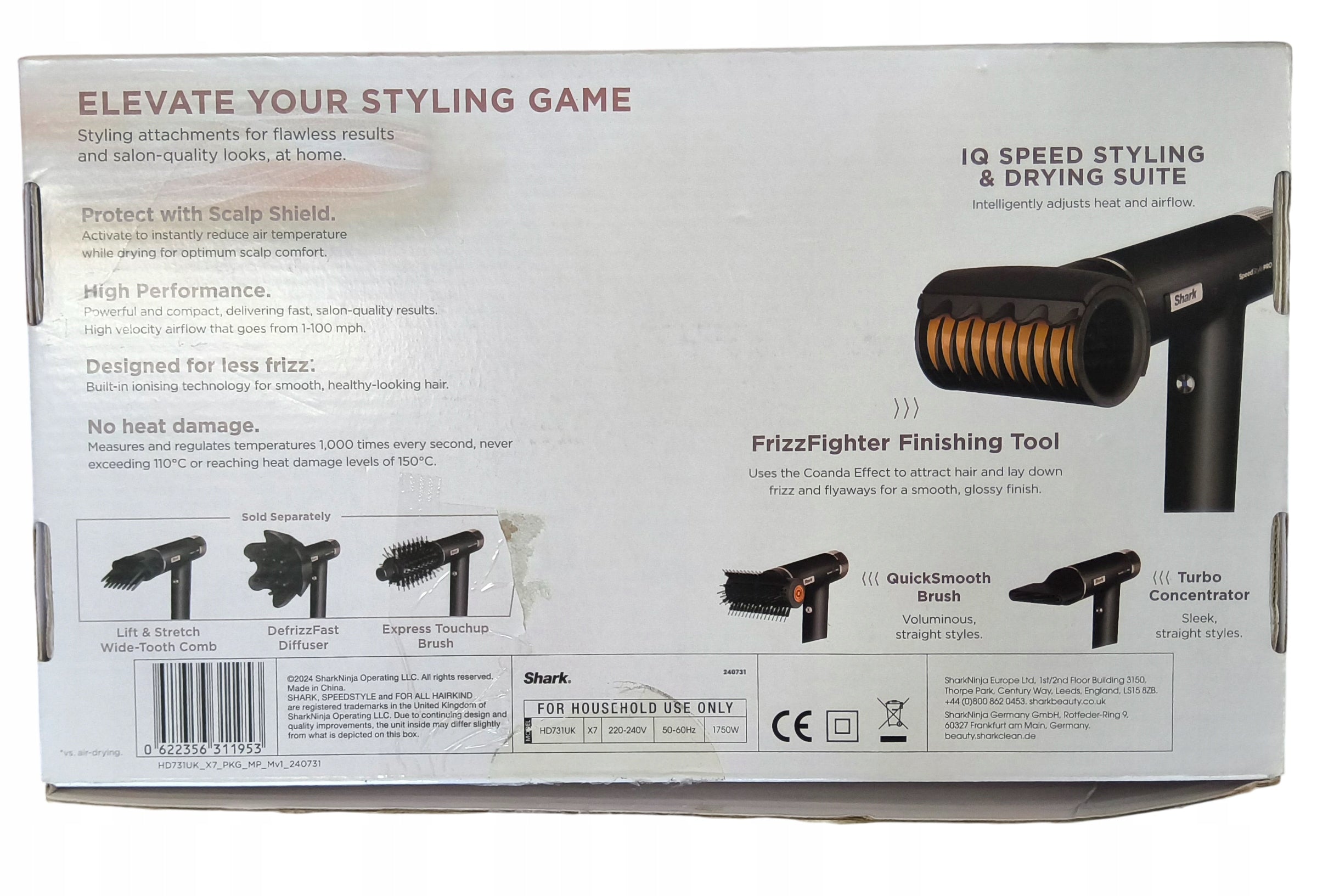 Shark SpeedStyle Pro 3in1 1750W Scalp Shield Hair Dryer Brand no brand
