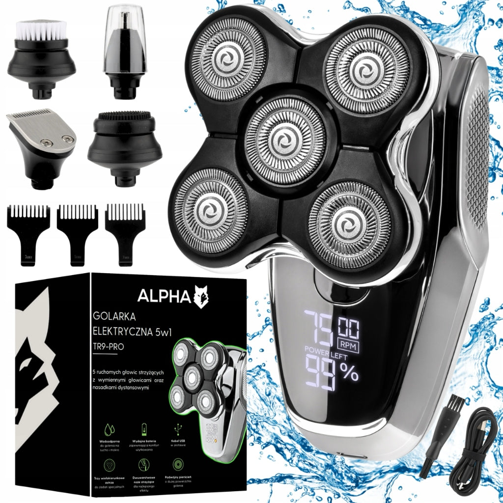 Shaver Beard, Hair and Head Shaving Machine - Nose Trimmer Alpha