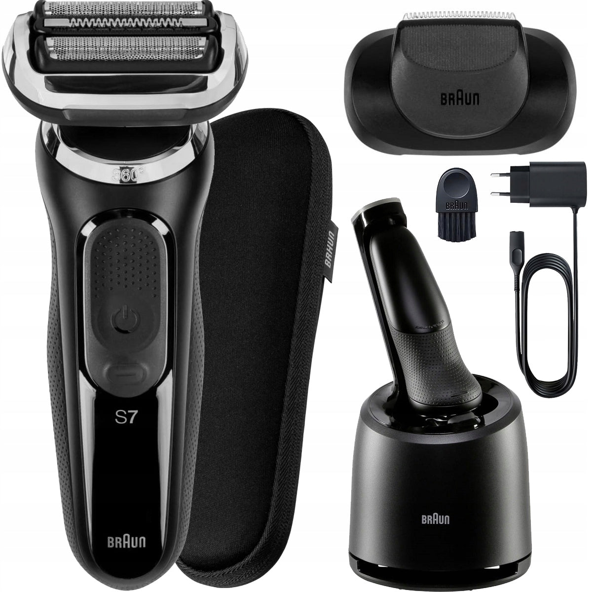 Shaver Braun 71-N7200cc Cleaning Station Pouch Base Beard Trimmer