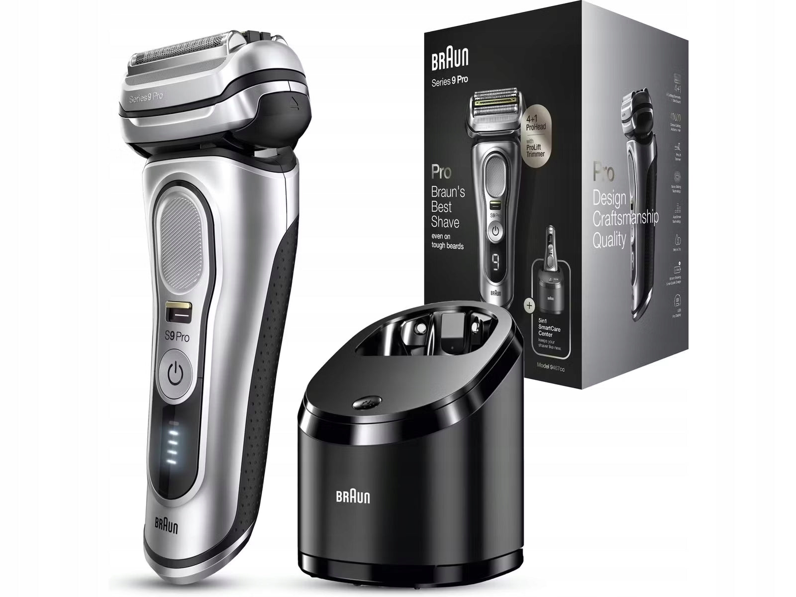 Shaver Braun Series 9 PRO 9467cc +Cleaning and charging station +Etui EAN (GTIN) 4210201394730