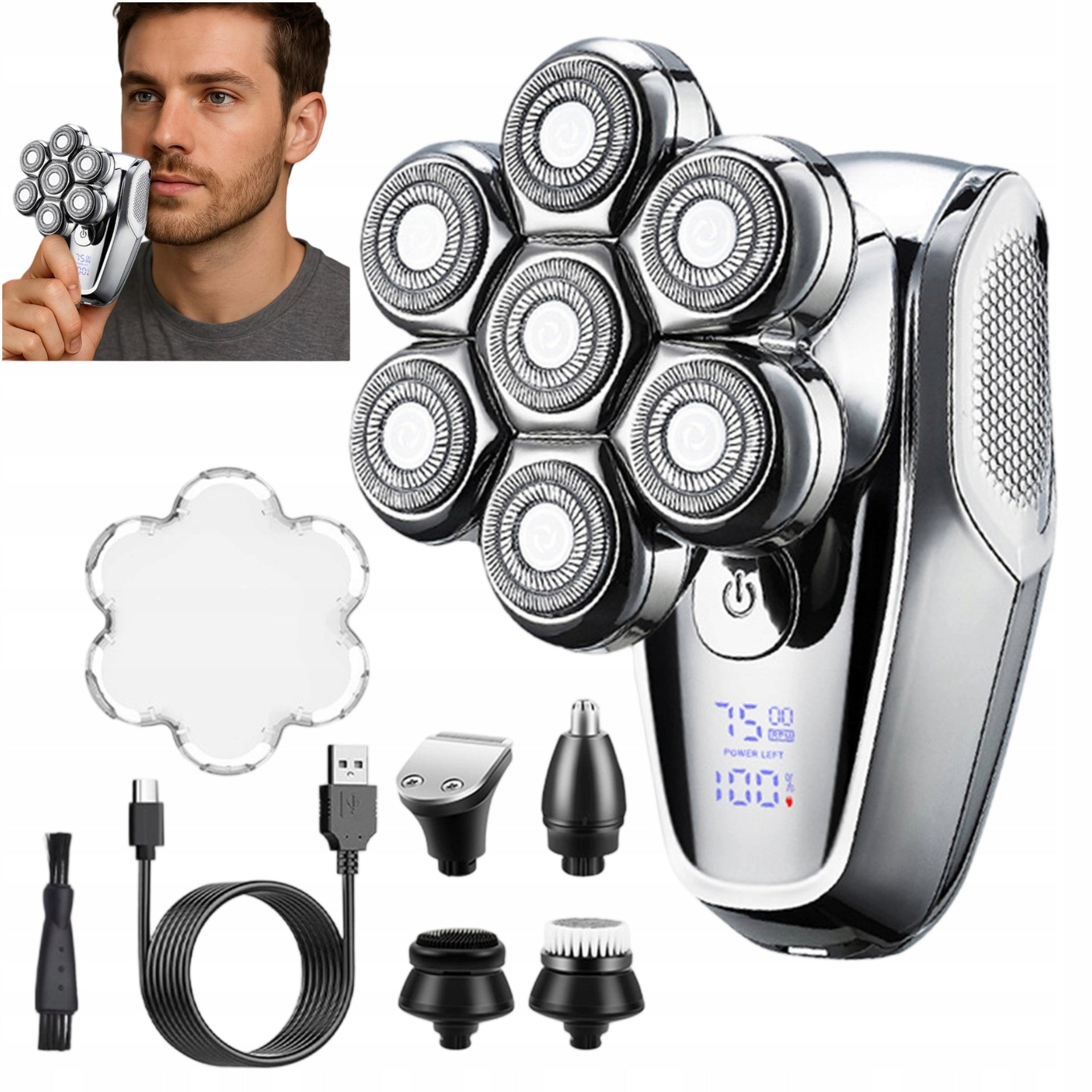Shaver Men's Beard Shaving Machine Hair Nose Trimmer Electric Waterproof