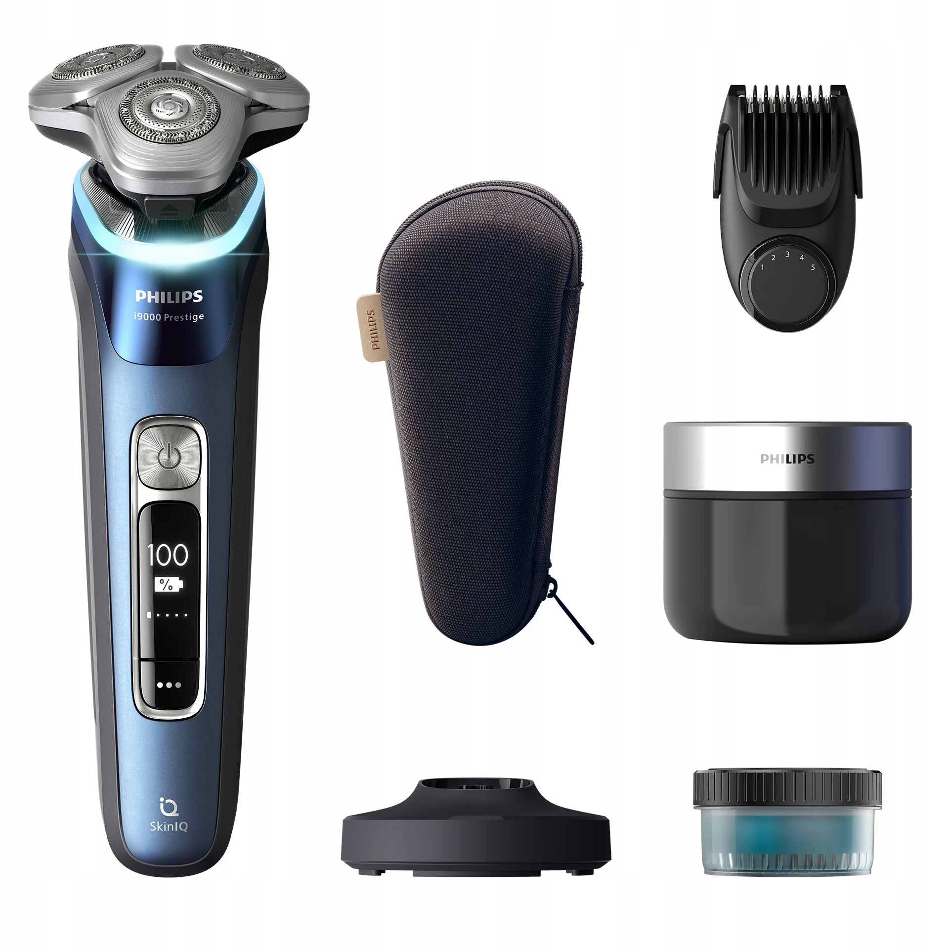 Shaver Philips i9000 Prestige XP9201 SkinIQ +Accessories +Cleaning station