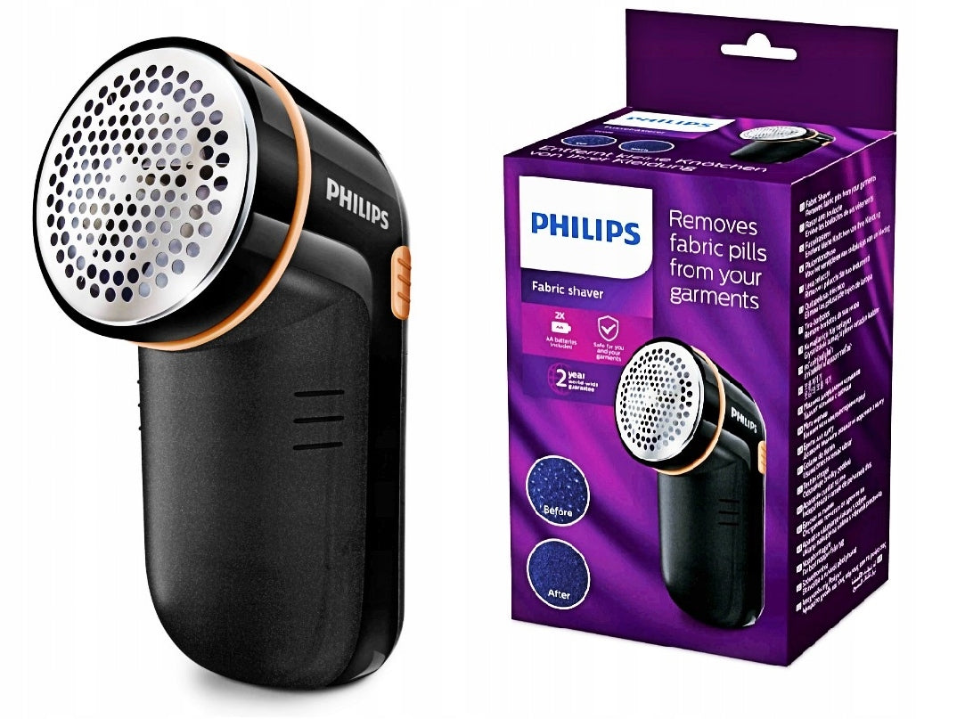 Shaver clothes machine fabric sweaters black Philips GC026/80 Power supply batteries