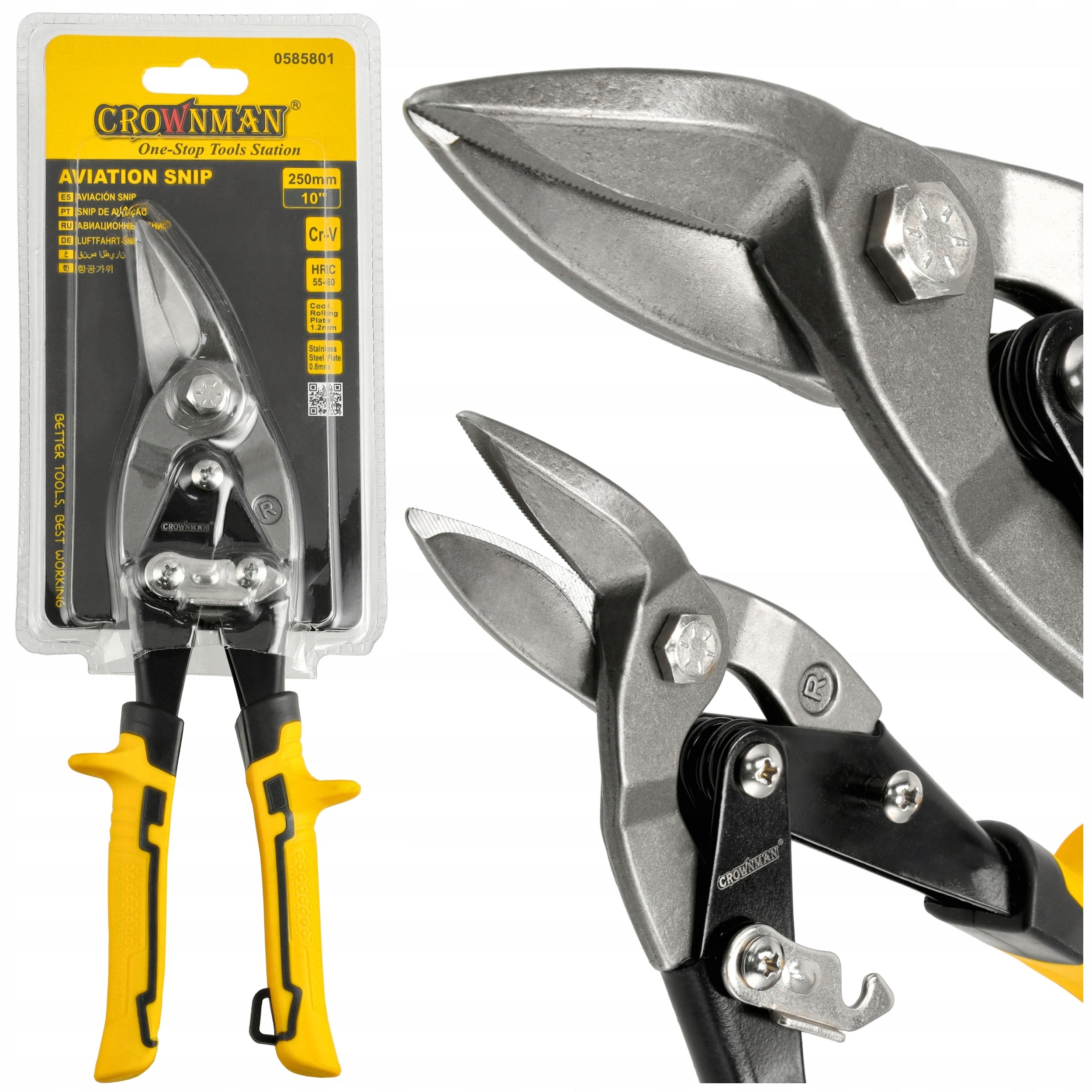 Shears For Cutting Sheet Metal Steel Profiles 250mm Right CrV