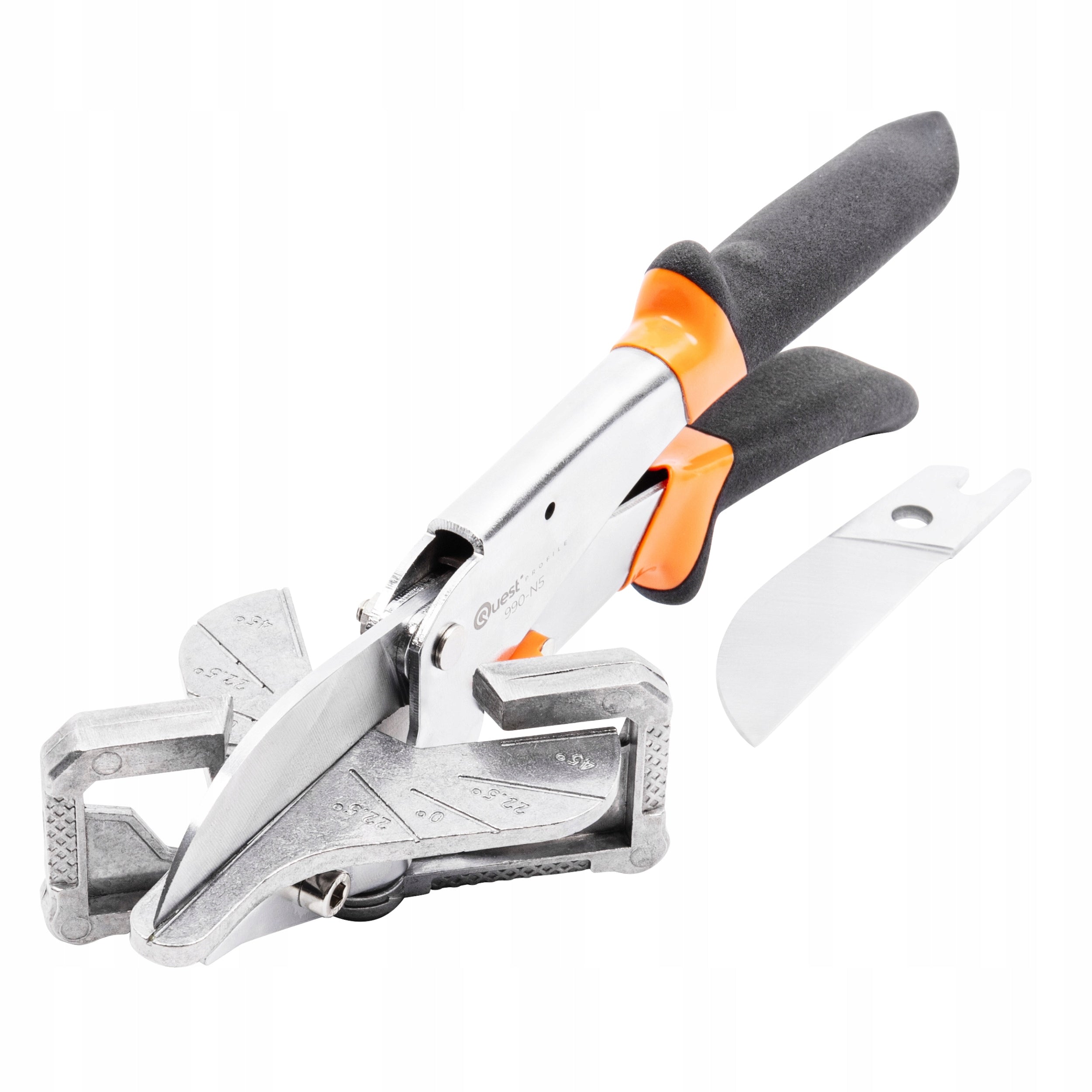 Shears for straight cutting and profile cutting - quick setting system