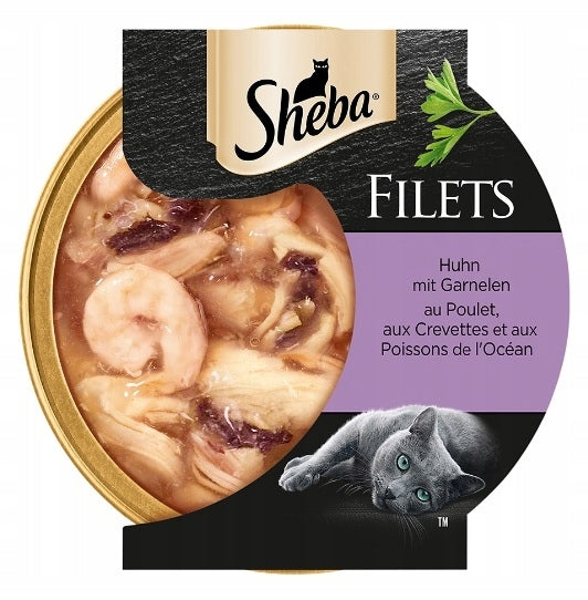 Sheba Filets wet food chicken shrimp 60g Manufacturer code 4008429192623