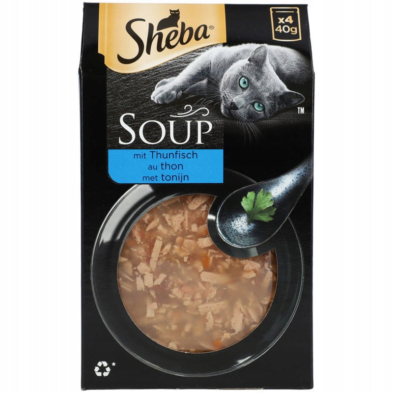 Sheba Soup Cat Soup Tuna Broth Food 4x40g Sachets Multipack