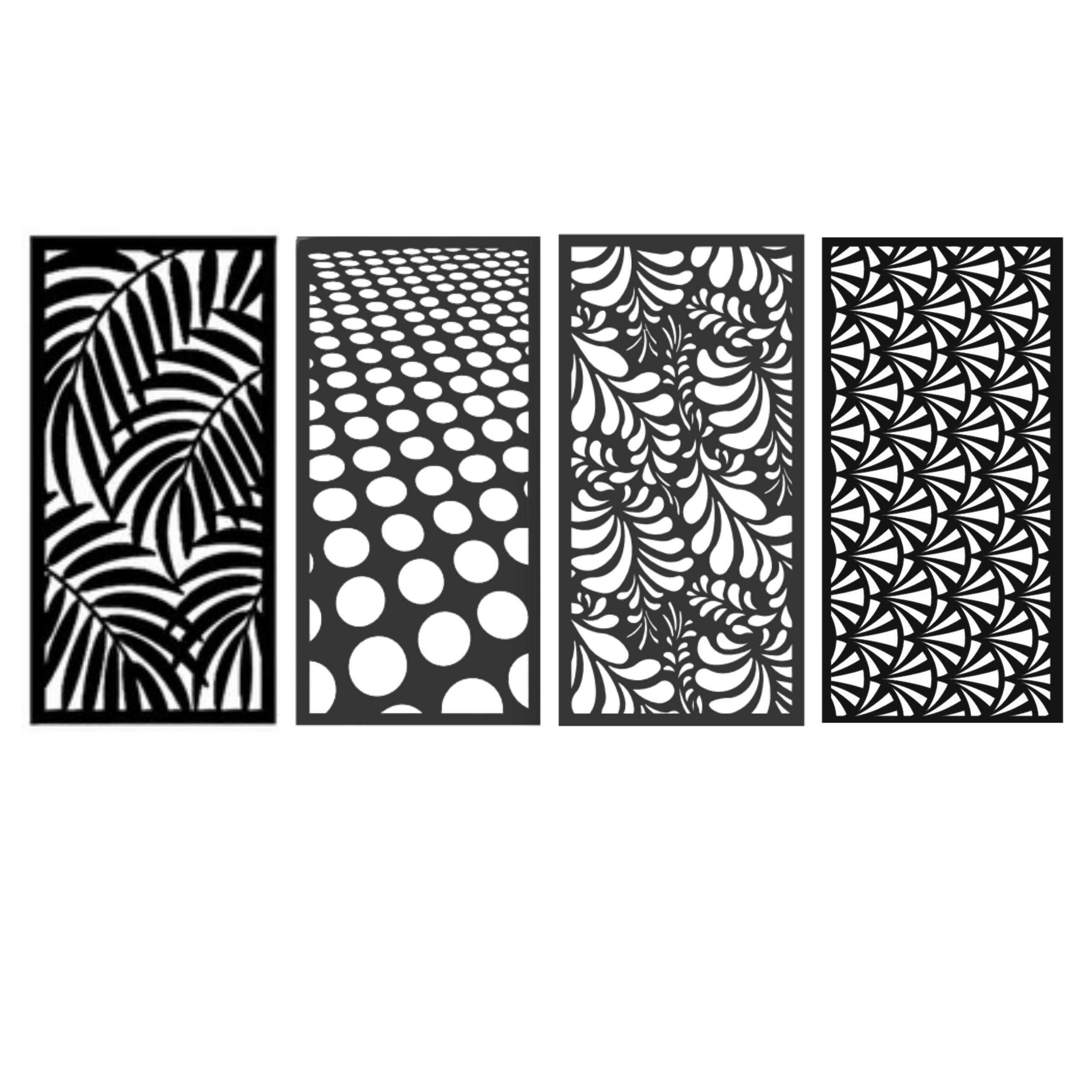 Sheet metal panels for fences, size, many designs. Raw, price for 1 m² Element width 100 cm