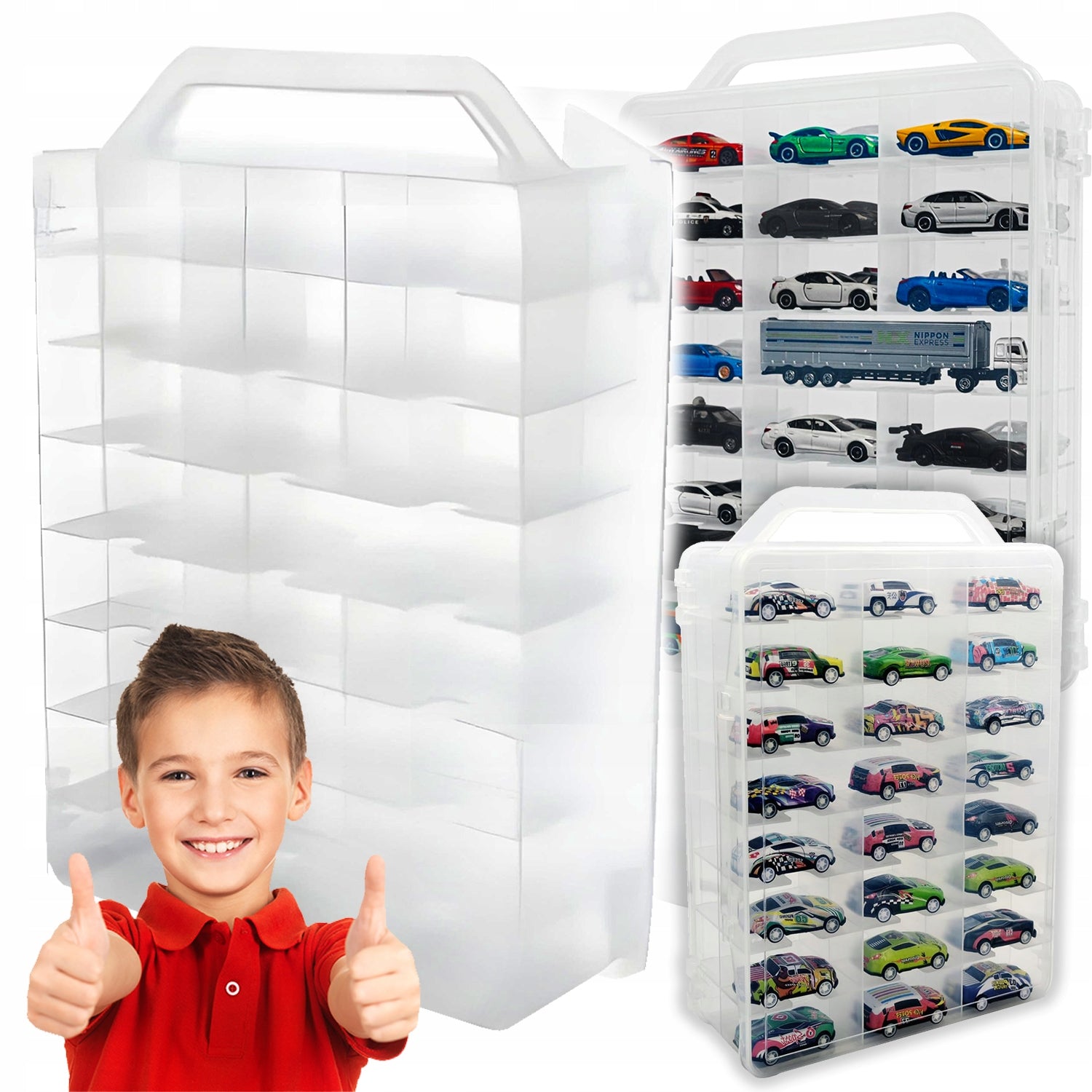 Shelf Lockable Suitcase for Resoraki Cars Display for 46 Cars