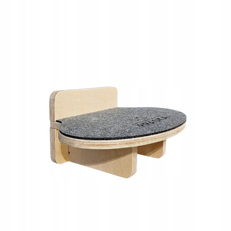 Shelf scratching post cat step OVAL 30×20 wooden with felt CATSTRADA Packaging status original