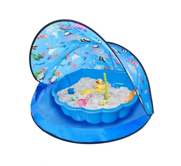 Shell Sandbox Tent Blue + Sandbox Kid's age 18＋ months