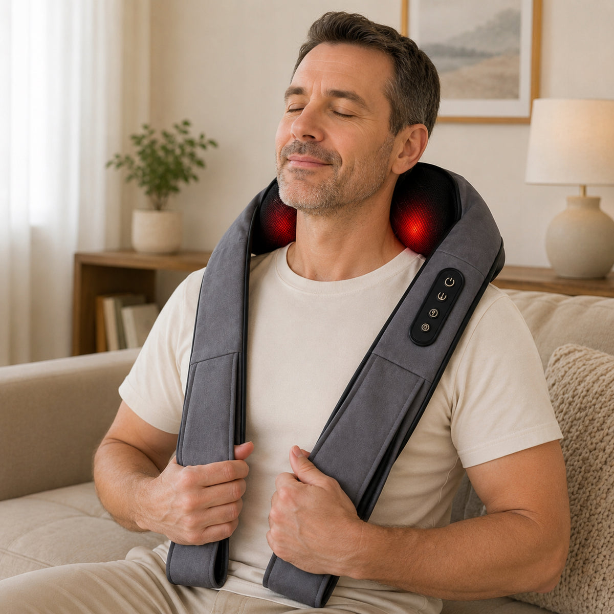 Shiatsu Back Neck Massager Heating Vibration 24W Packaging status original