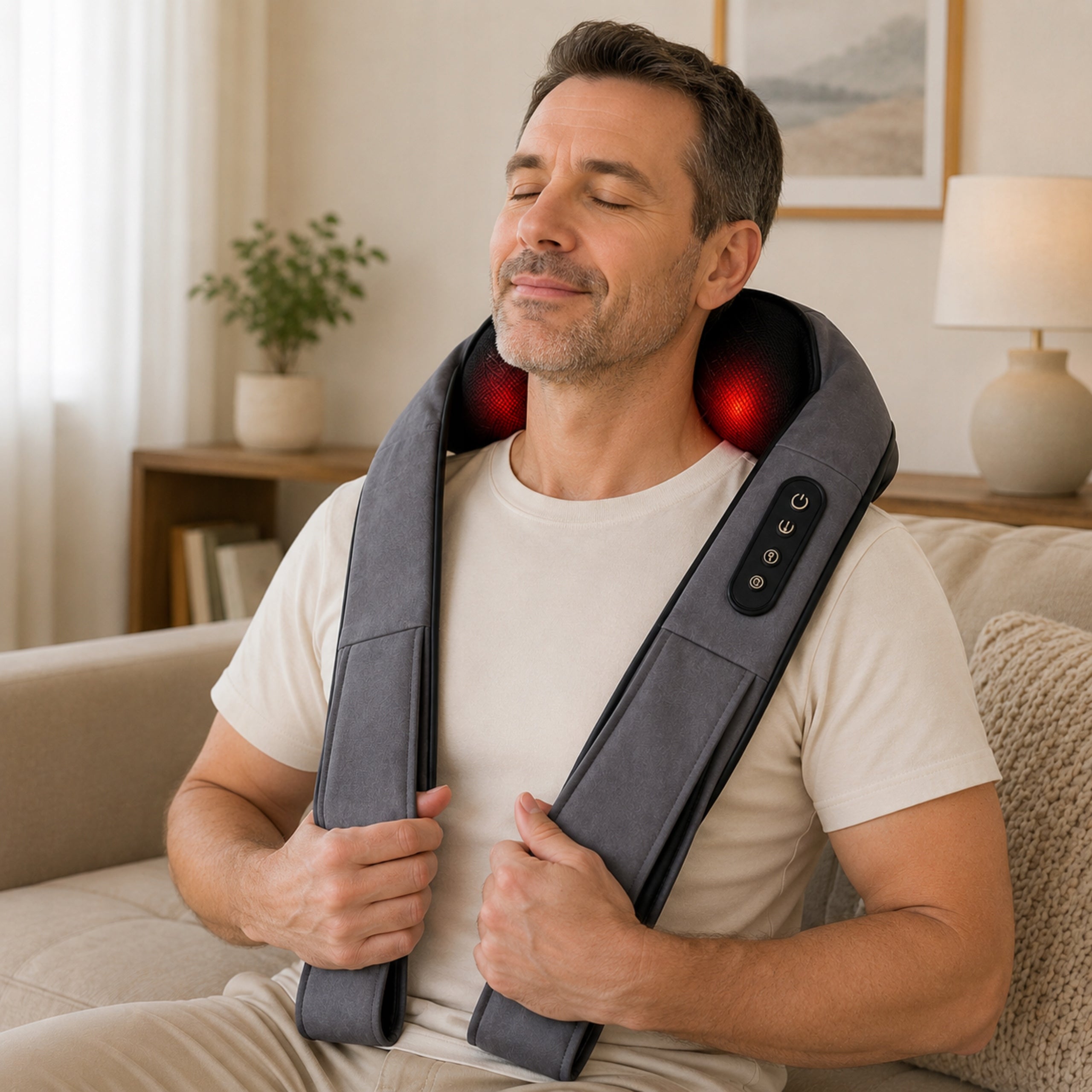 Shiatsu Back Neck Massager Heating Vibration 24W Packaging status original