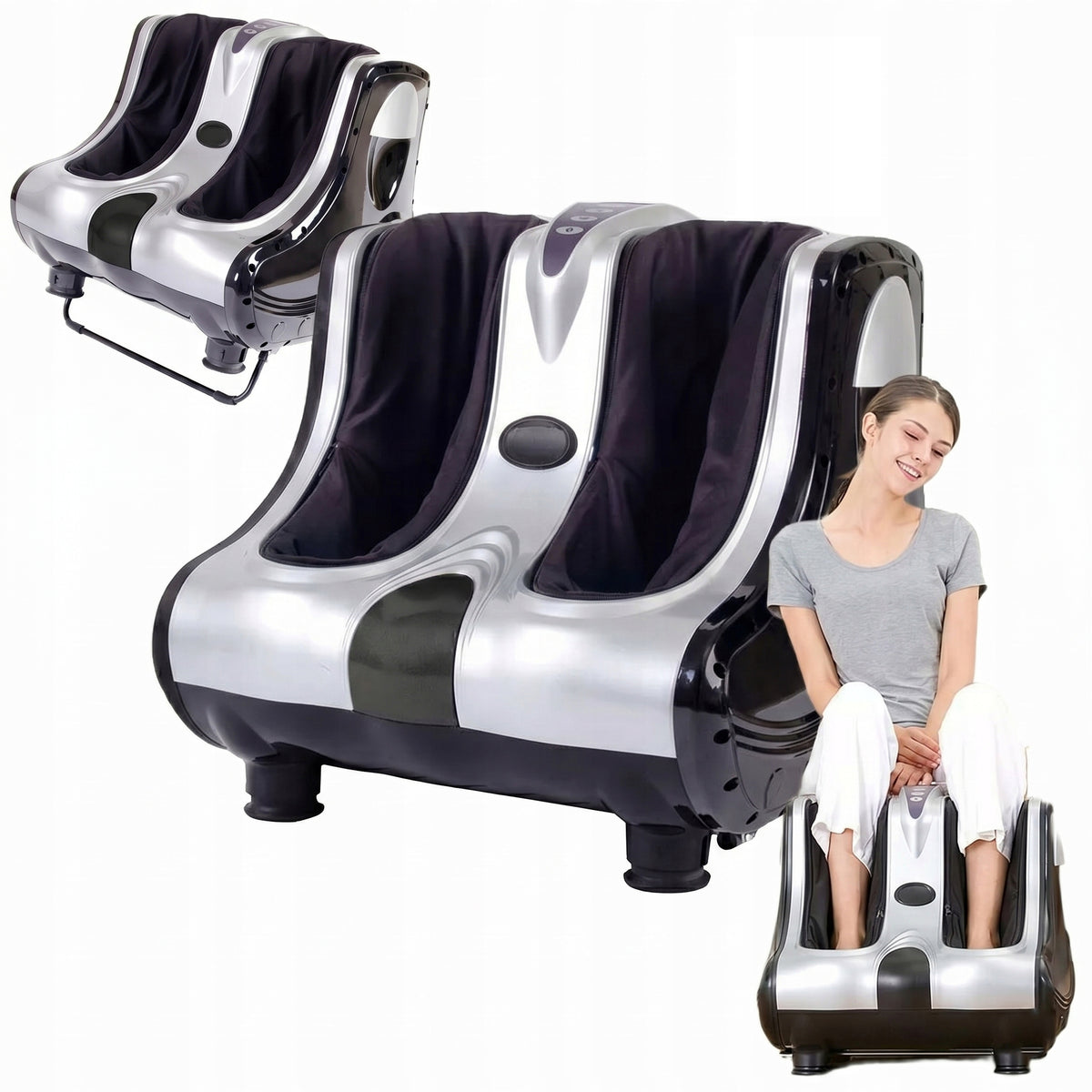 Shiatsu Calf Foot Massager Vibration Electric Heated Adjustment