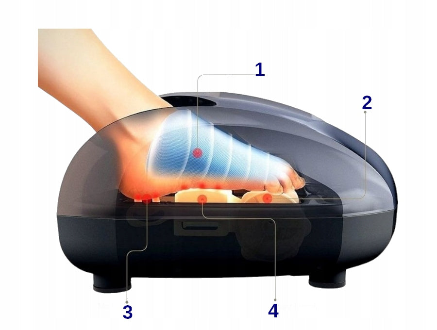Shiatsu Leg Foot Massager Rolling Compression with Infrared Roller Manufacturer code Masażer stóp rolujący uciskowy Air MAXTECH