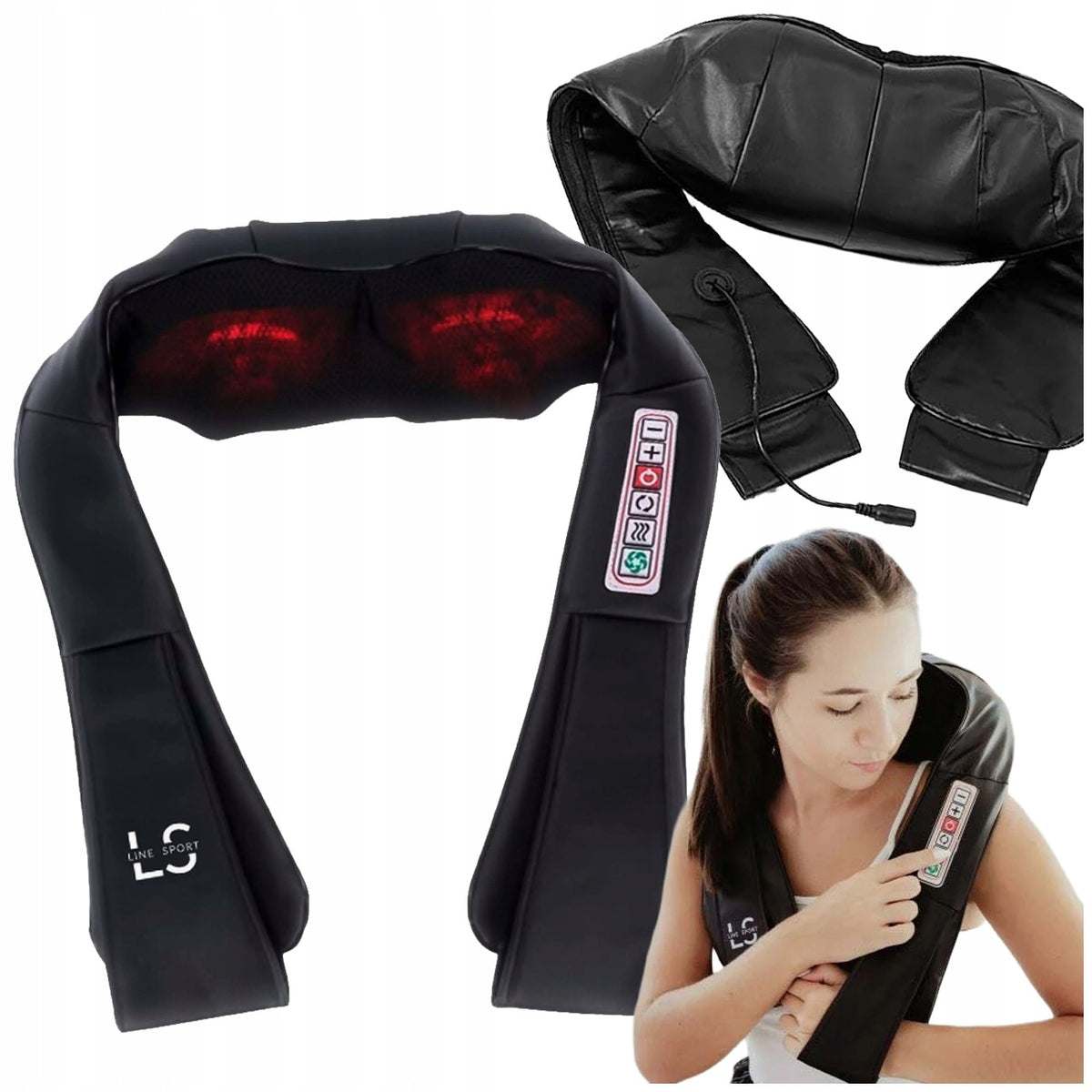 Shiatsu Line Sport Massager for Neck and Neck Quiet Operation Adjustable 24 W