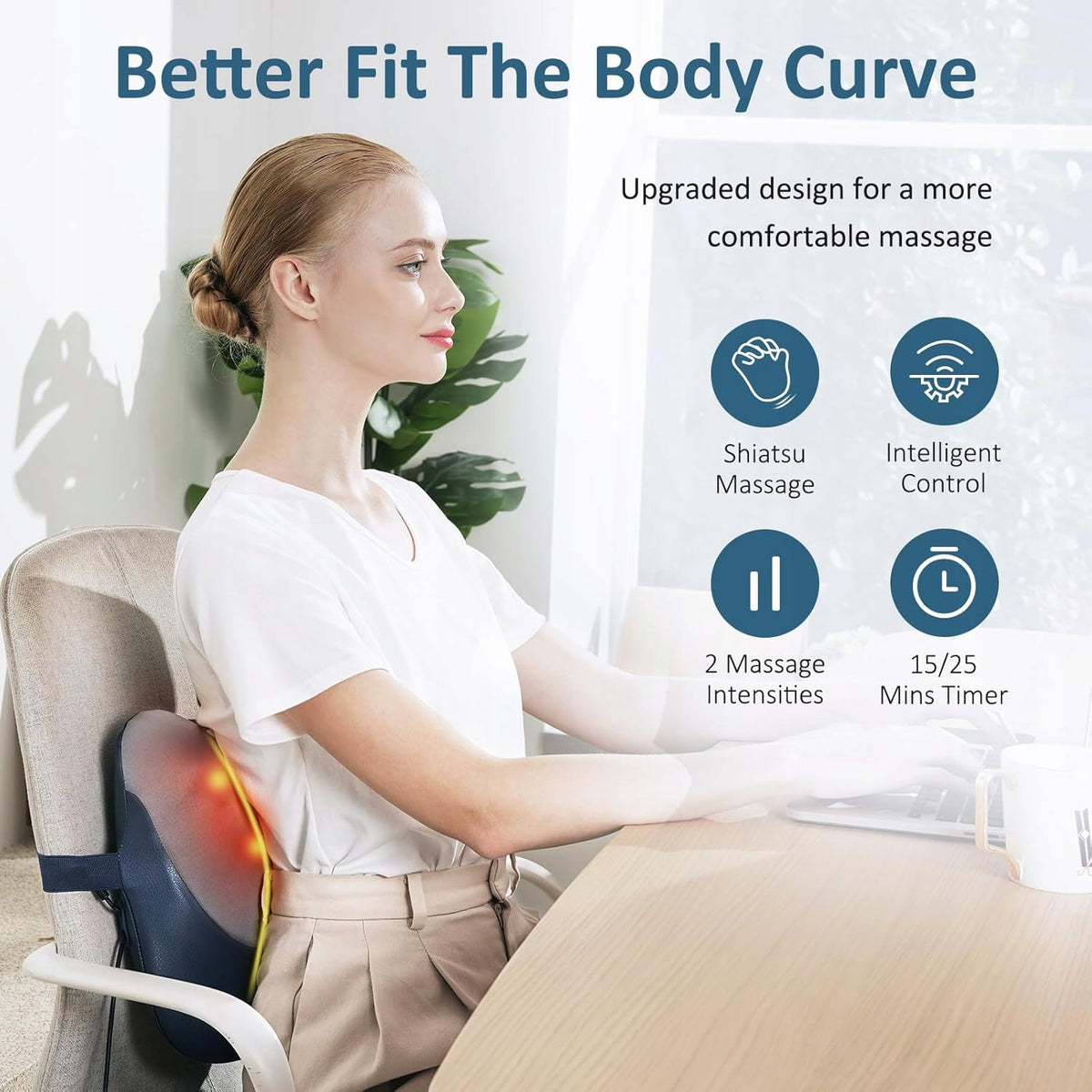 Shiatsu MOUNTRAX Back Massager with Heating Function Massage Pillow Brand no brand