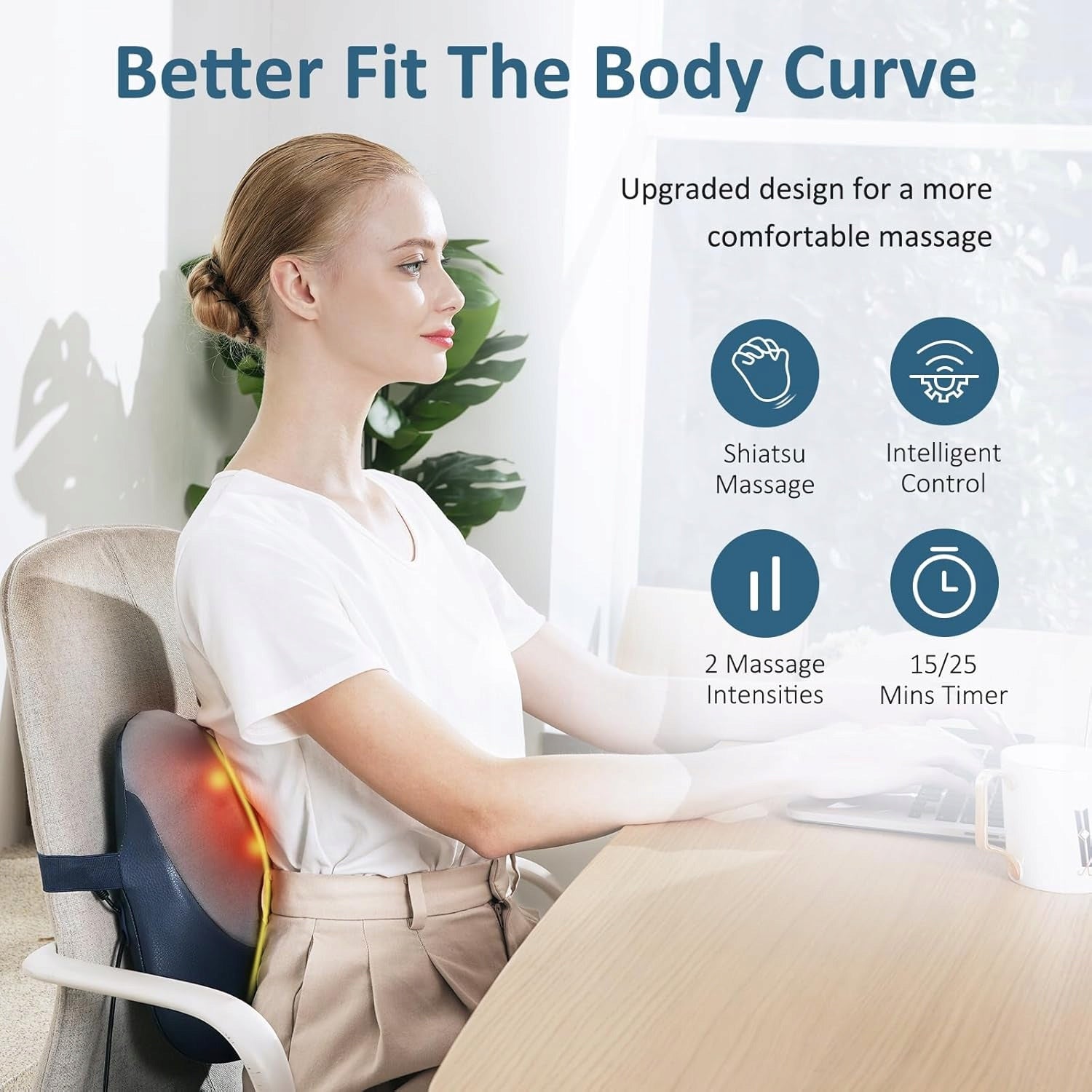 Shiatsu MOUNTRAX Back Massager with Heating Function Massage Pillow Brand no brand