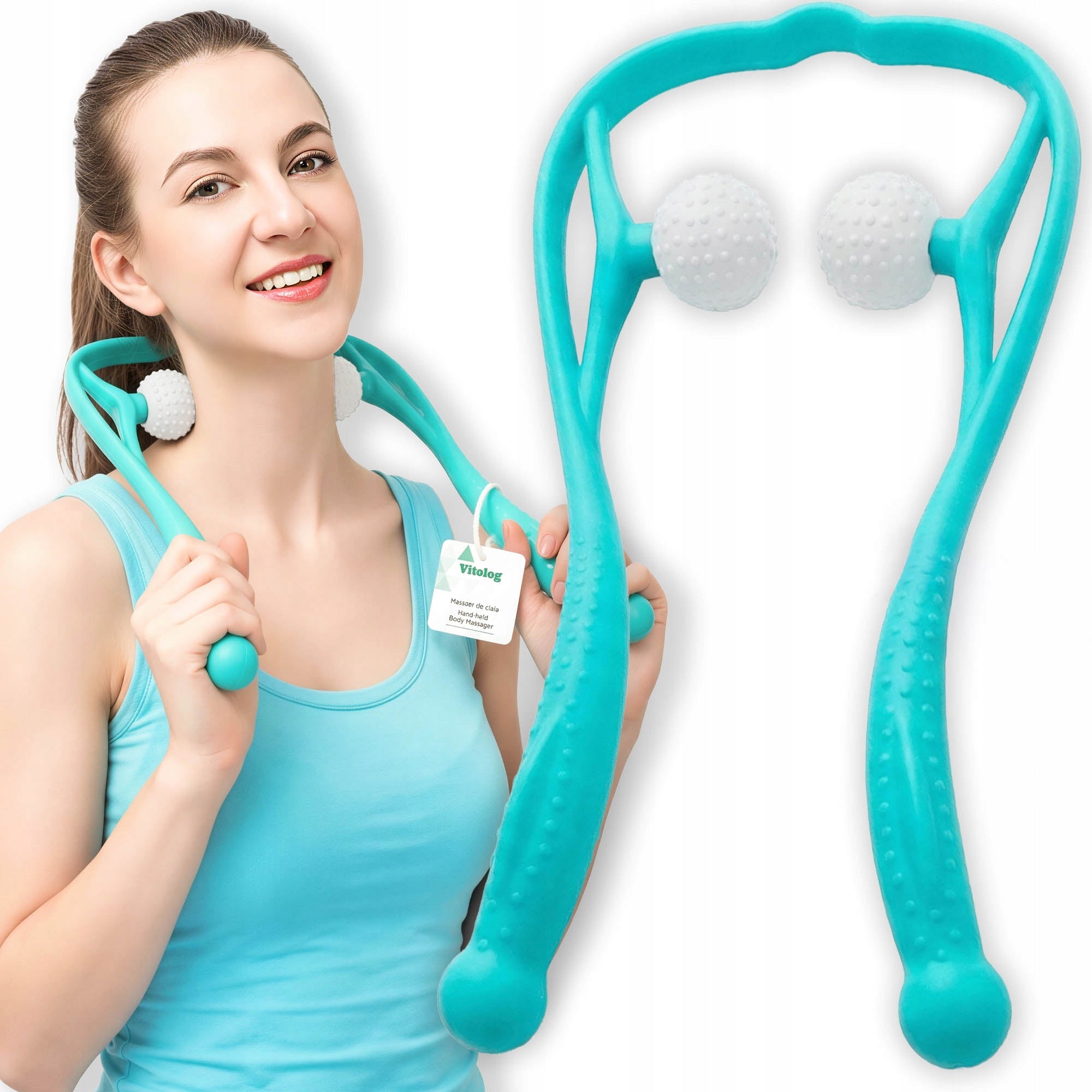 Shiatsu Massager for Back Massage Neck Legs Body on Back Handheld