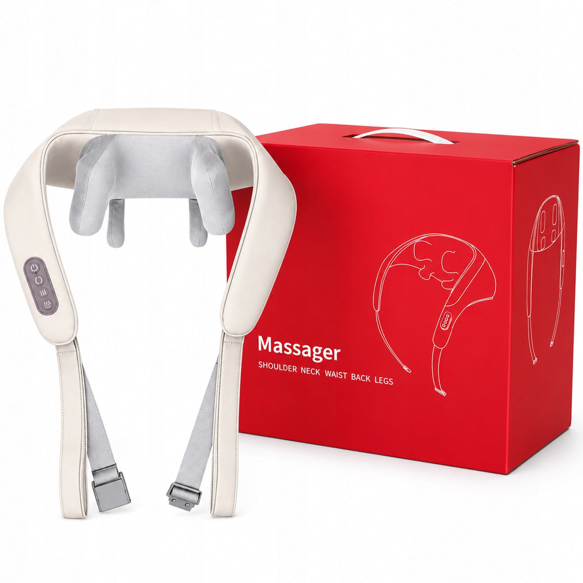 Shiatsu Massager for Back Neck Warming Elegant Collar Packaging status original