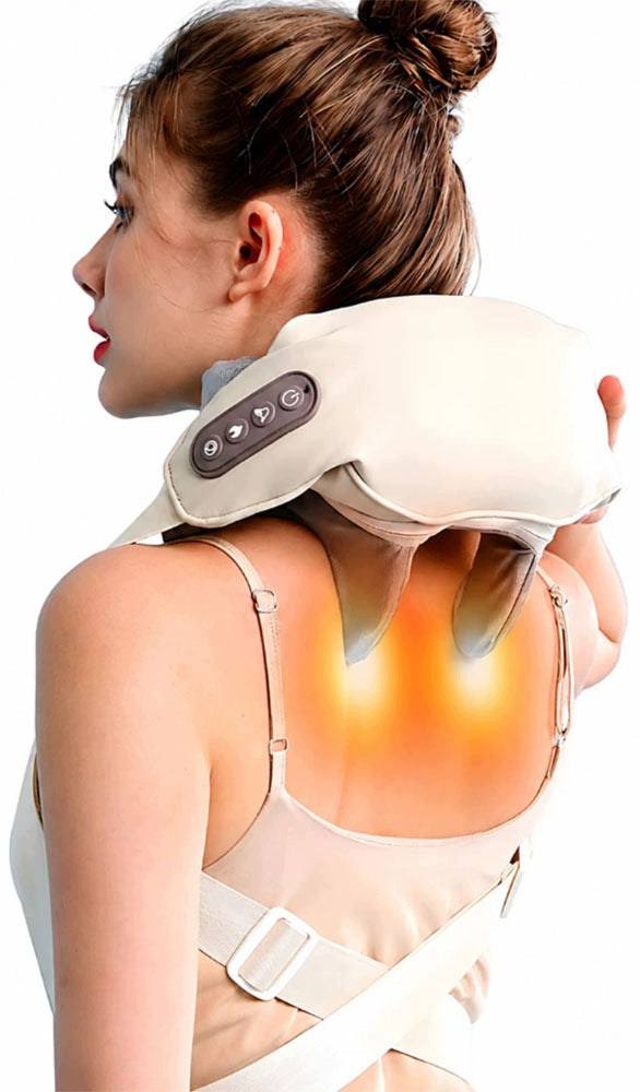 Shiatsu Massager for Back Neck Warming Relaxing Collar Manufacturer code KUGO med Masażer Shiatsu do Szyi Karku Pleców