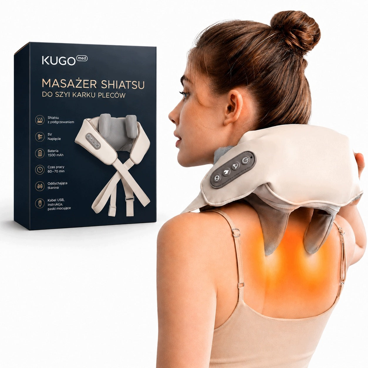 Shiatsu Massager for Back Neck Warming Relaxing Collar