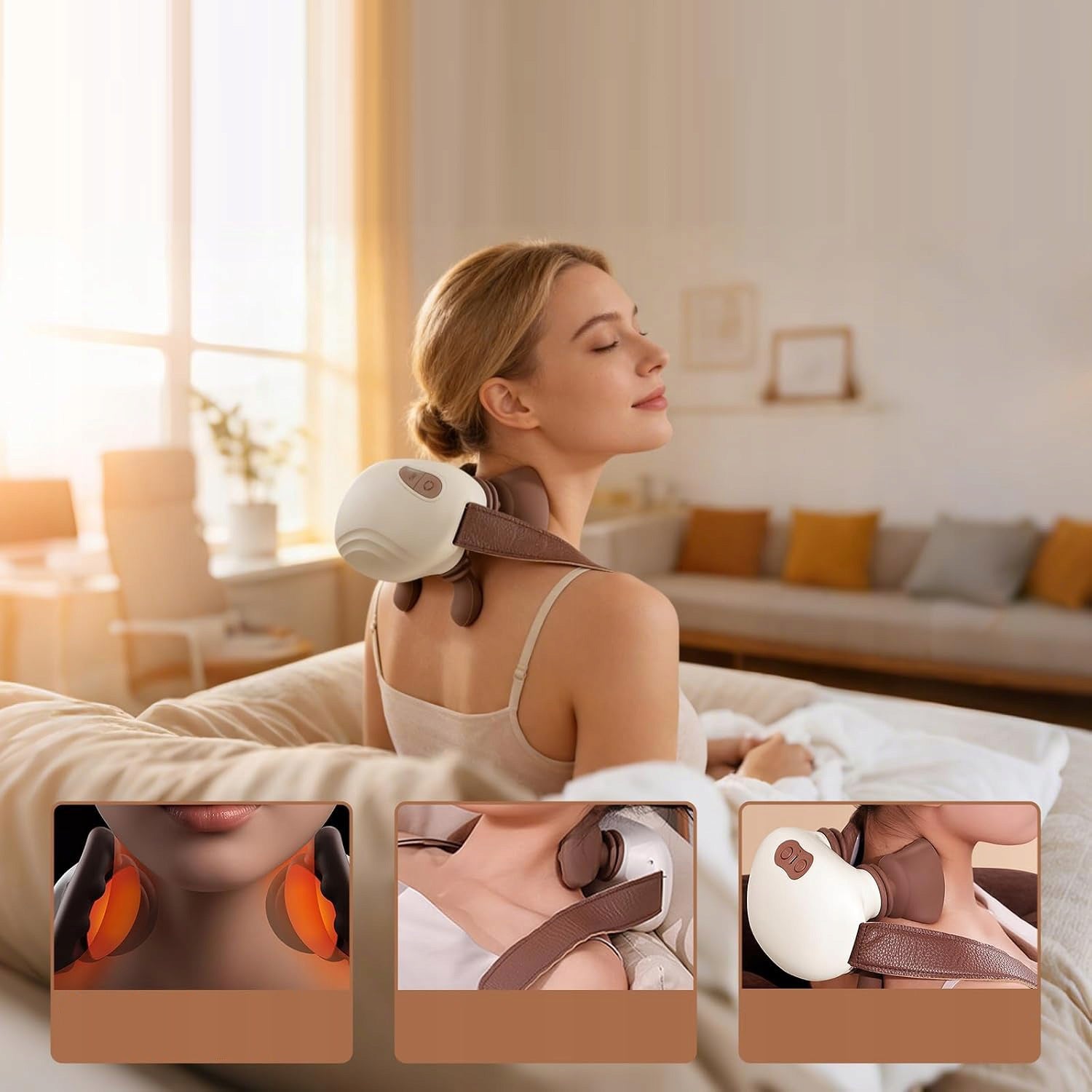 Shiatsu Neck and Shoulder Massager with Heat for Calves + Targeted Acupressure Neck Medical device no
