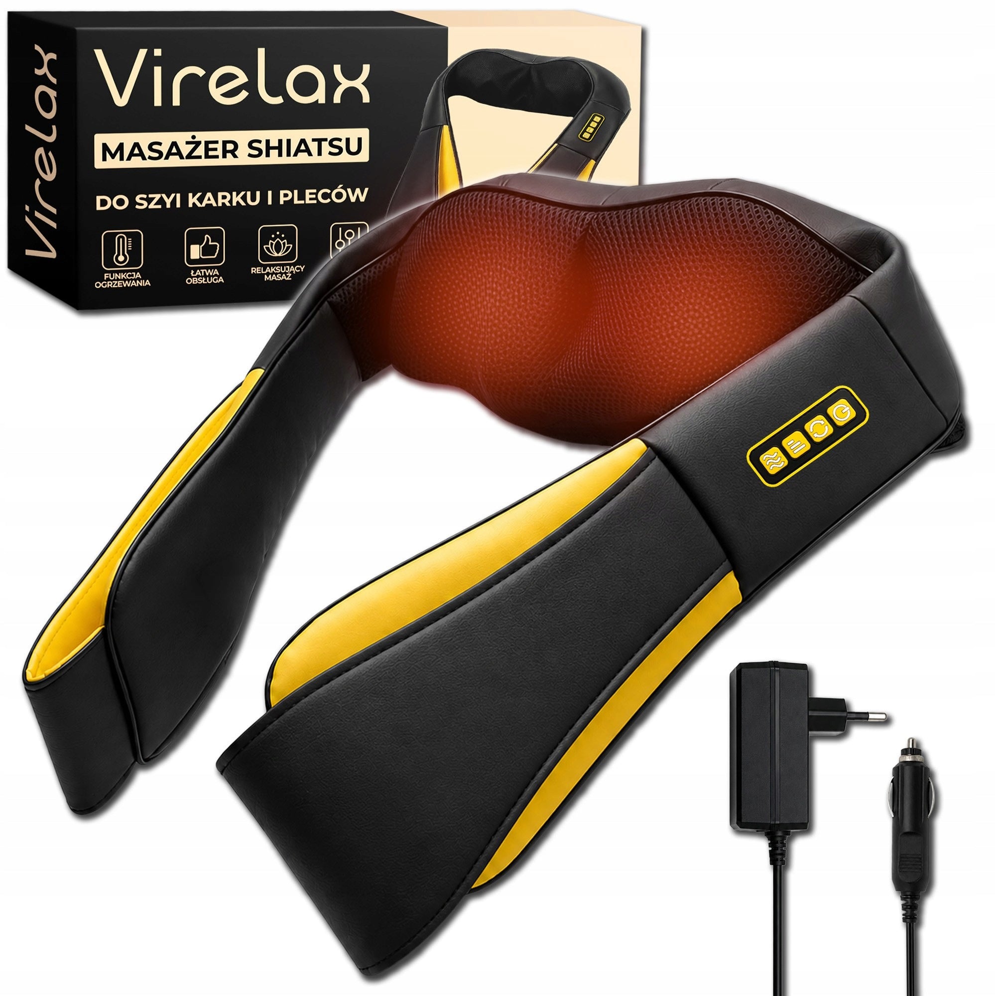 Shiatsu Pro Body Neck Massager with Heating Massage Belt