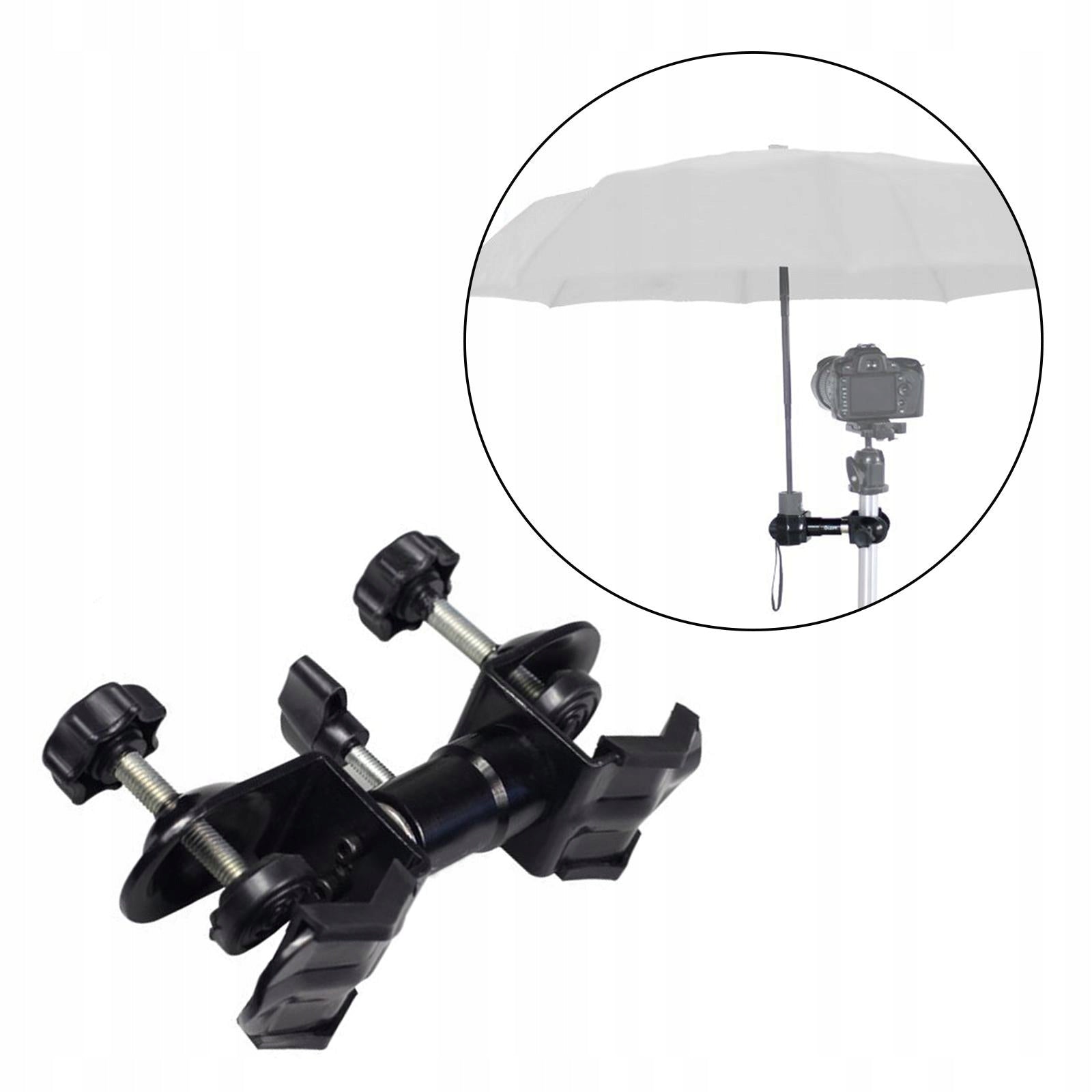 Shining Metal Tripod Umbrella Holder for Outdoor Camera Clip Bracket Stand Model zacisk do parasola do montażu na statywie krzesło