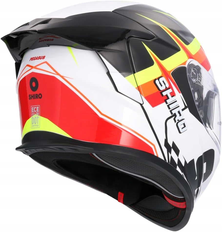 Shiro Pegasus Neranja Motorcycle Helmet Size S 55/56 Double Fast Manufacturer Shiro