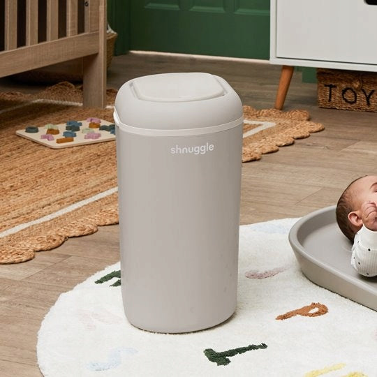 Shnuggle Eco-Touch Taupe Diaper Basket Brand Shnuggle