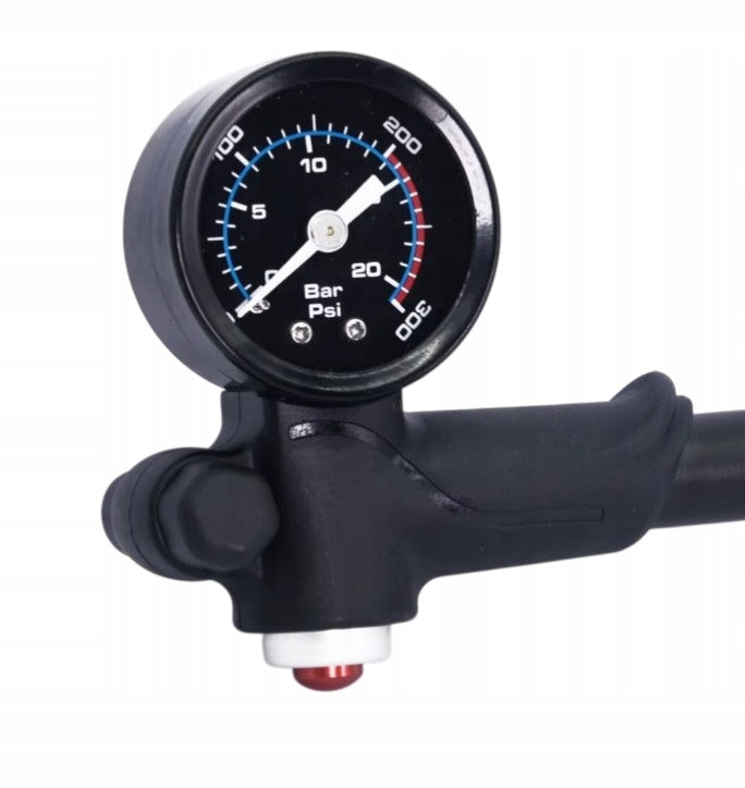 Shock Absorber Pump 300 PSI Flexible Hose with Pressure Gauge Packaging status original