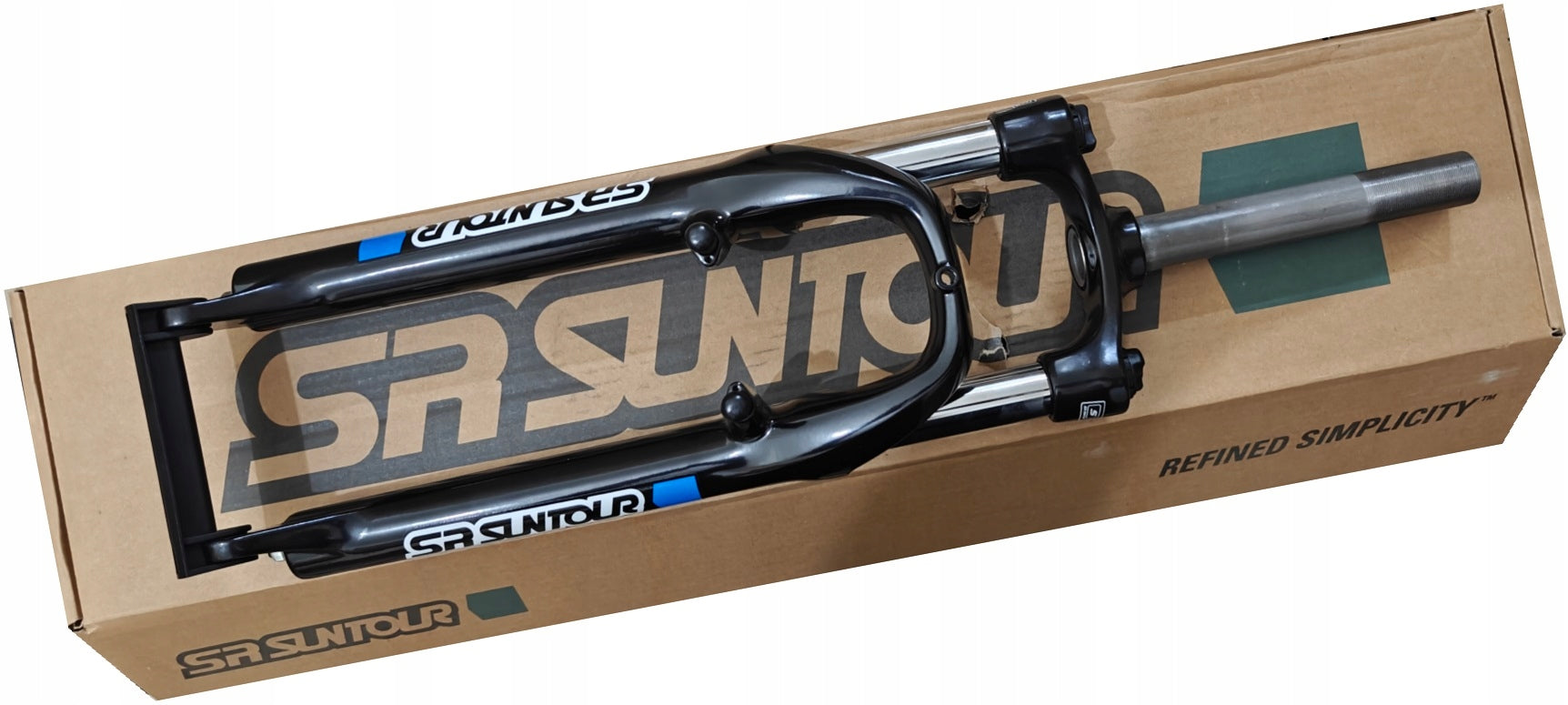 Shock absorber SUNTOUR XCE28 26 thread 1 1/8" 9x100 80mm pints gloss Packaging status original