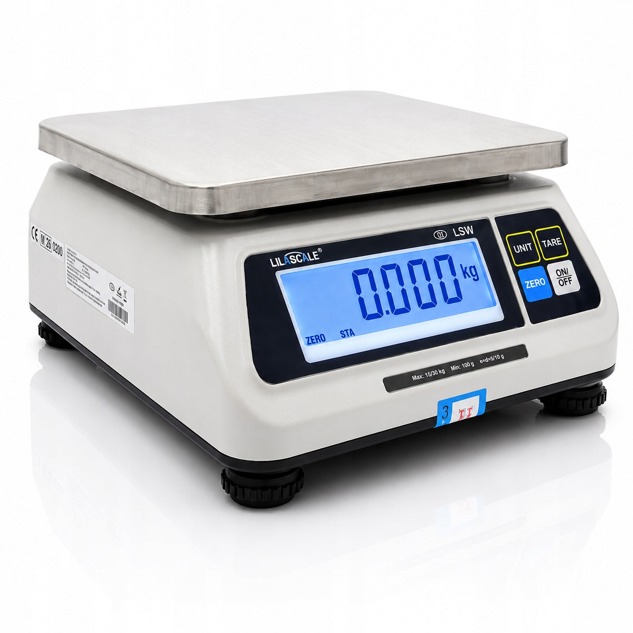Shop scale 30kg with legalization 2x LCD LSW-D-30 Lilascale + FREEBIE Manufacturer code LSW-D-30