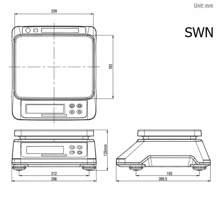 Shop scale CAS SWN-6CC 6KG LEGALIZATION 1/2g Manufacturer code CAS SWN-6CC 6KG