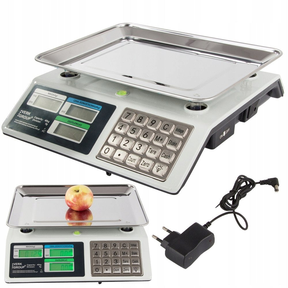 Shop scale electronic calculation 40kg pl