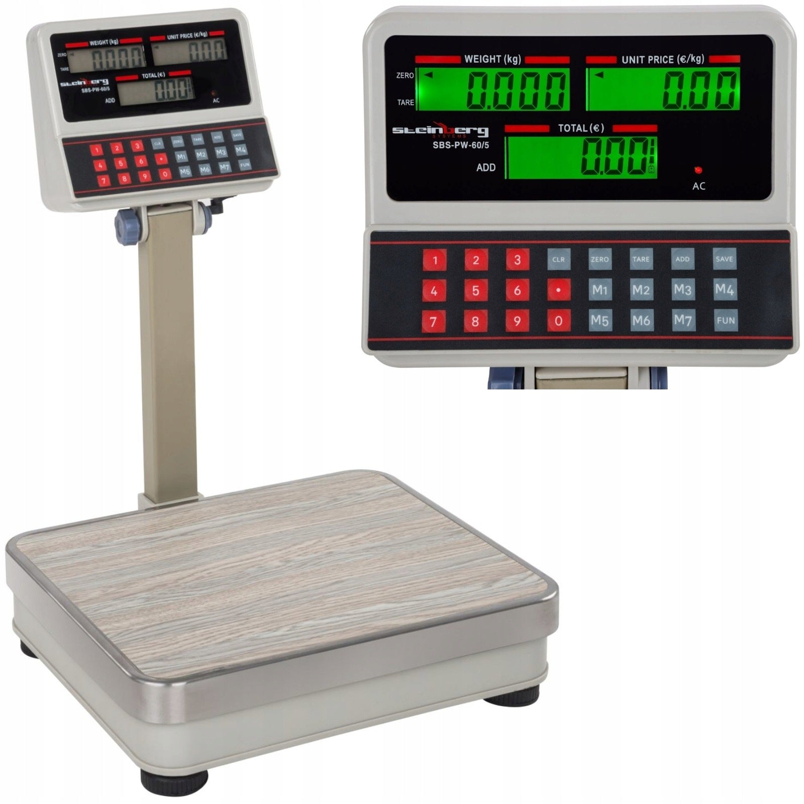 Shop scale platform SBS-PW-60 LCD up to 60kg