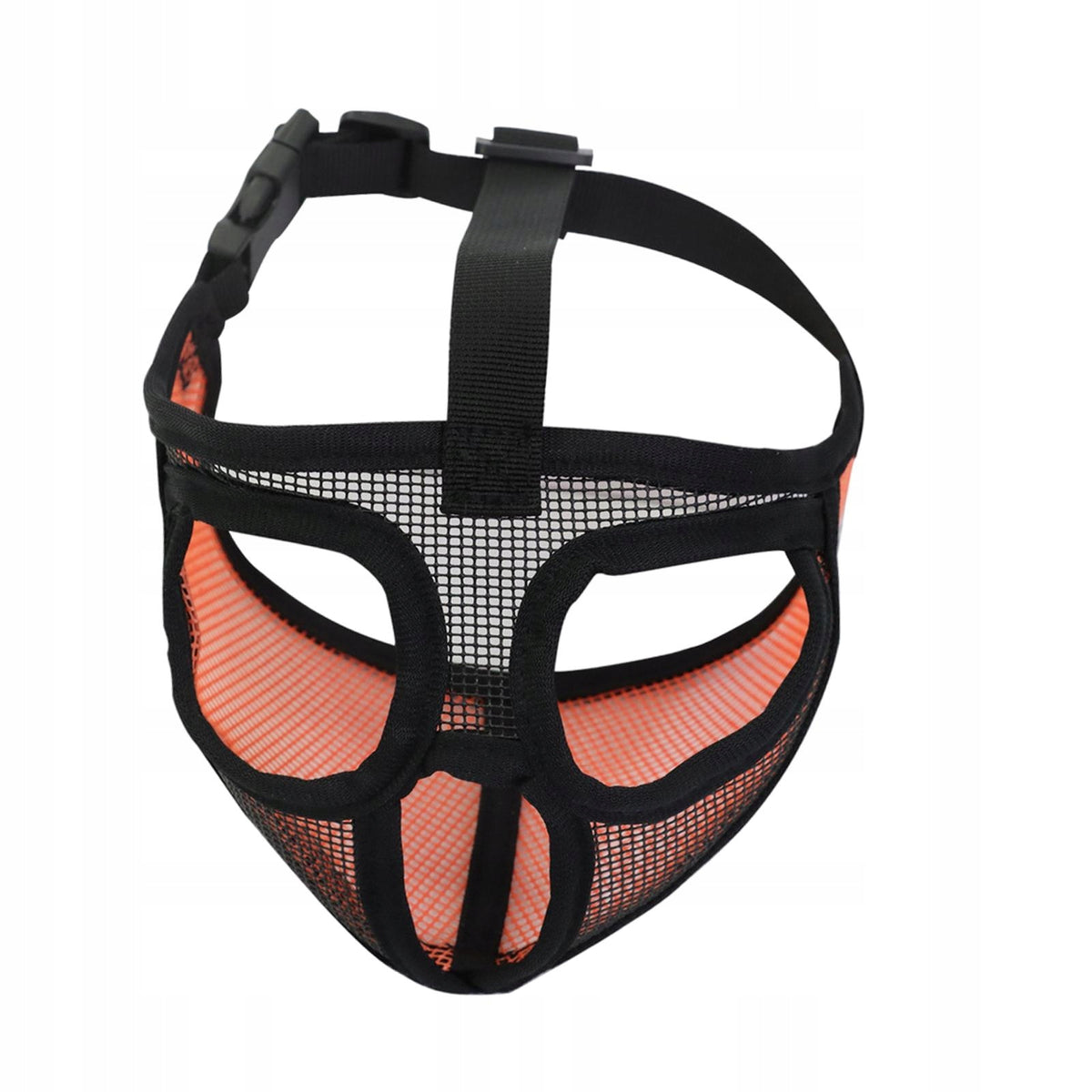 Short Snout Dog Muzzles Adjustable Muzzle for Anti Full Mesh Orange L