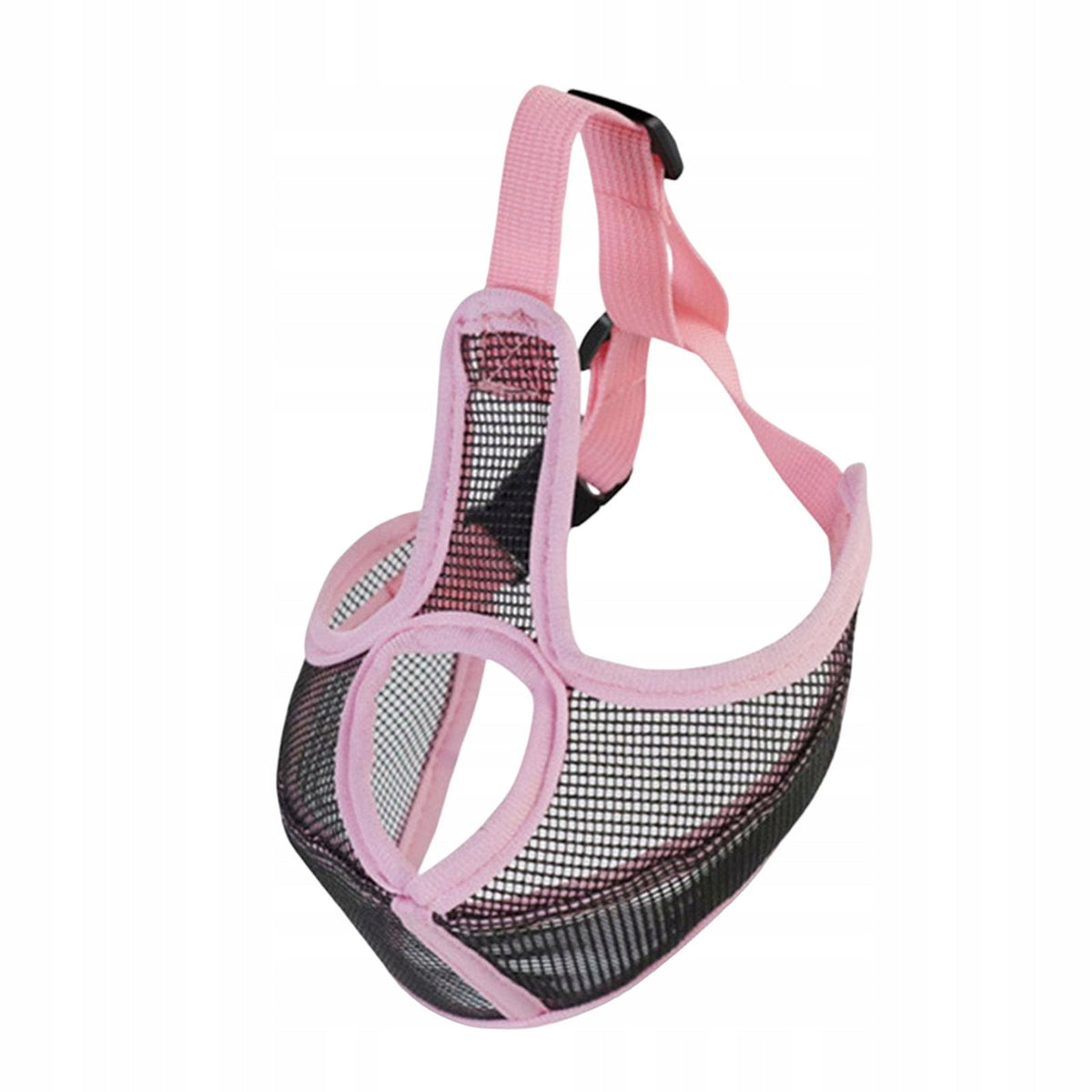 Short Snout Muzzle, Dog Mask Adjustable Strap Mesh Mouth Muzzle Pink S Packaging status original