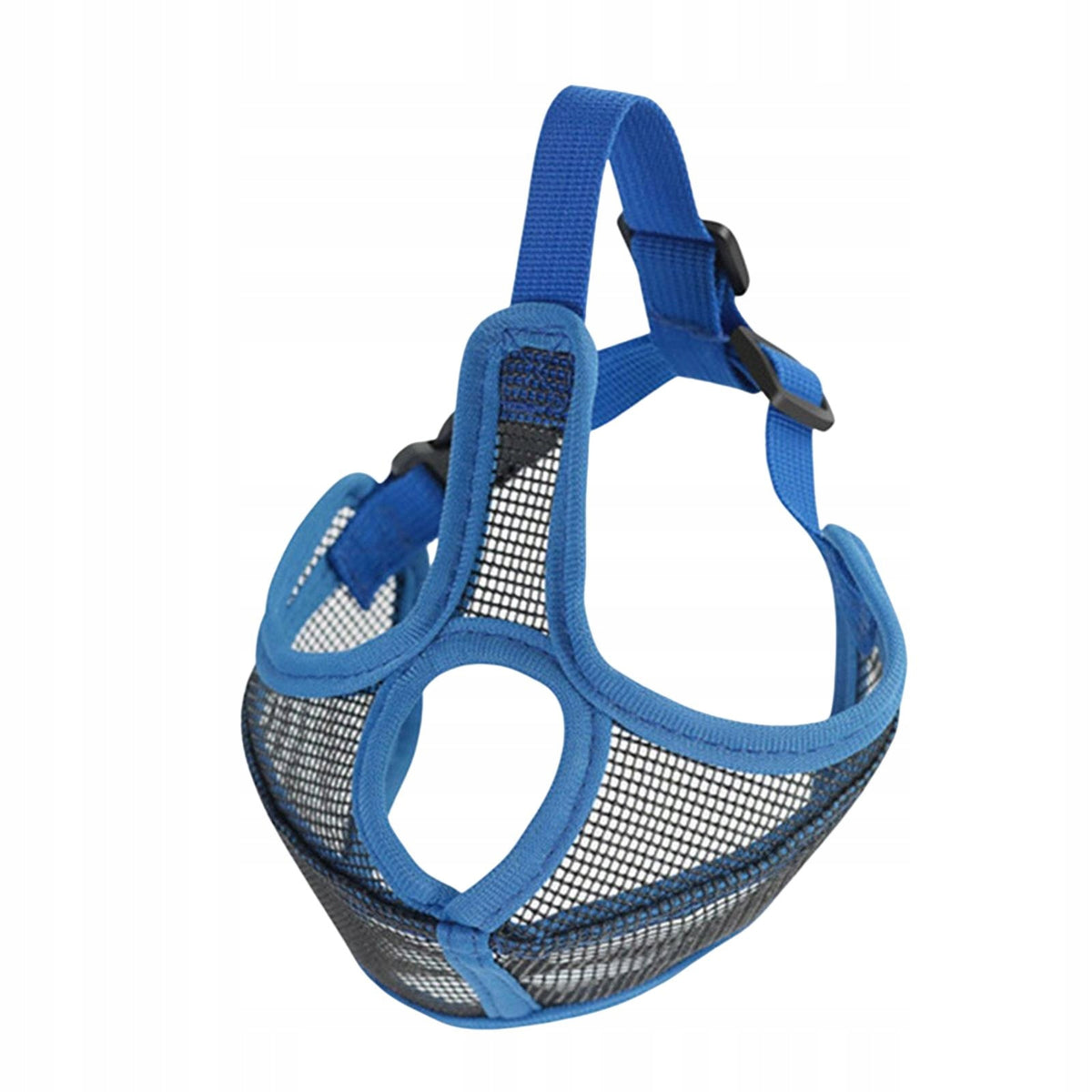 Short Snout muzzle Dog Breathable for Anti Training Chewing Blue L