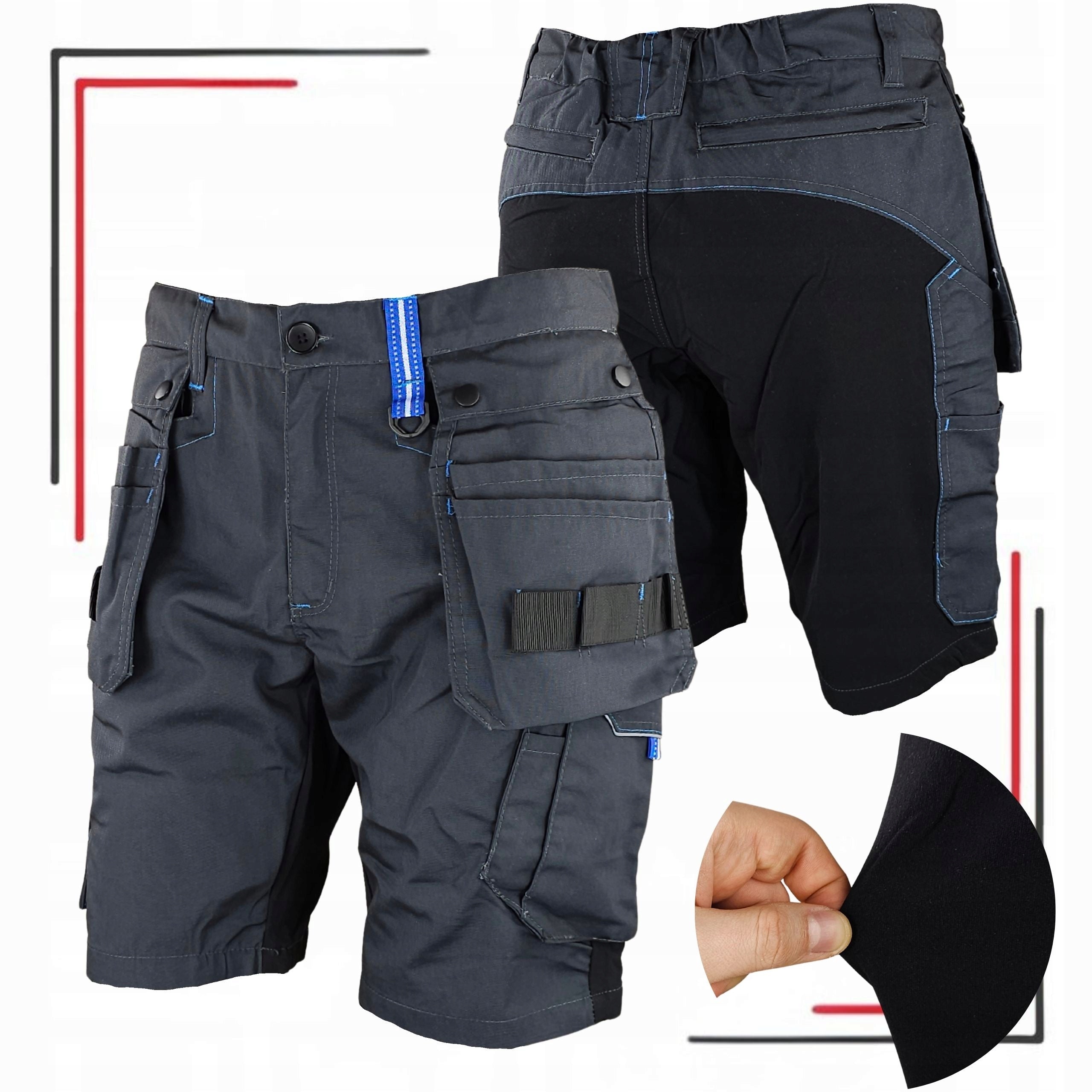 Short WORK SHORTS STRONG Men's Health and Safety Pants ELASTIC STRETCH Season summer
