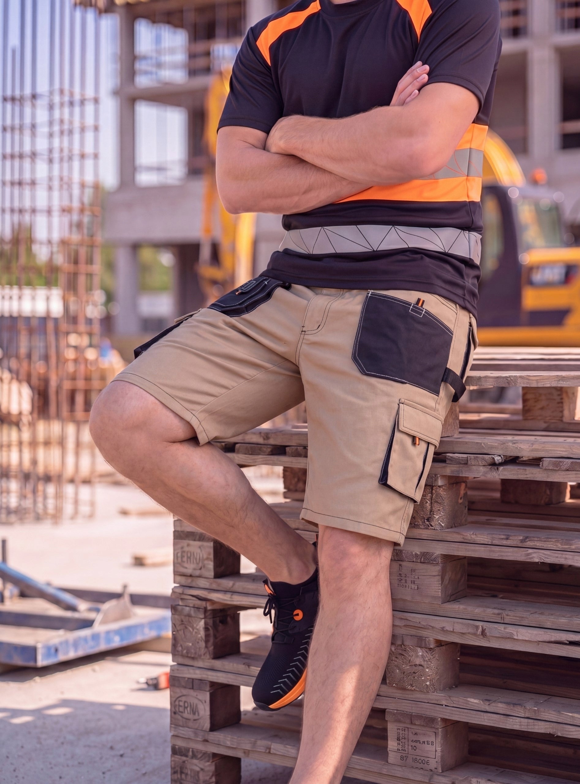 Short Work Shorts Men's Health & Safety Pants PROTECTIVE STRONG Beige Manufacturer code Krótkie Spodenki ROBOCZE BHP24-SPK-03-BG-44