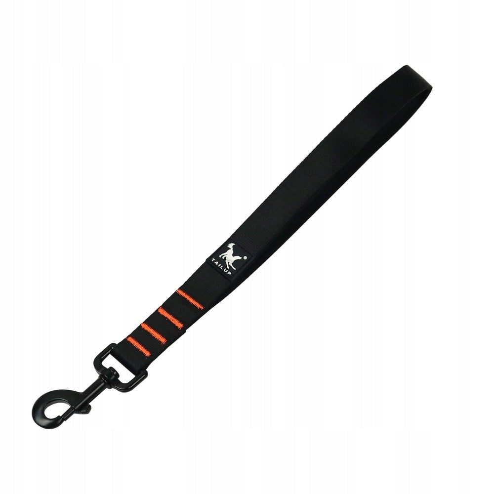 Short dog leash, STRONG, BLACK, car seat belt