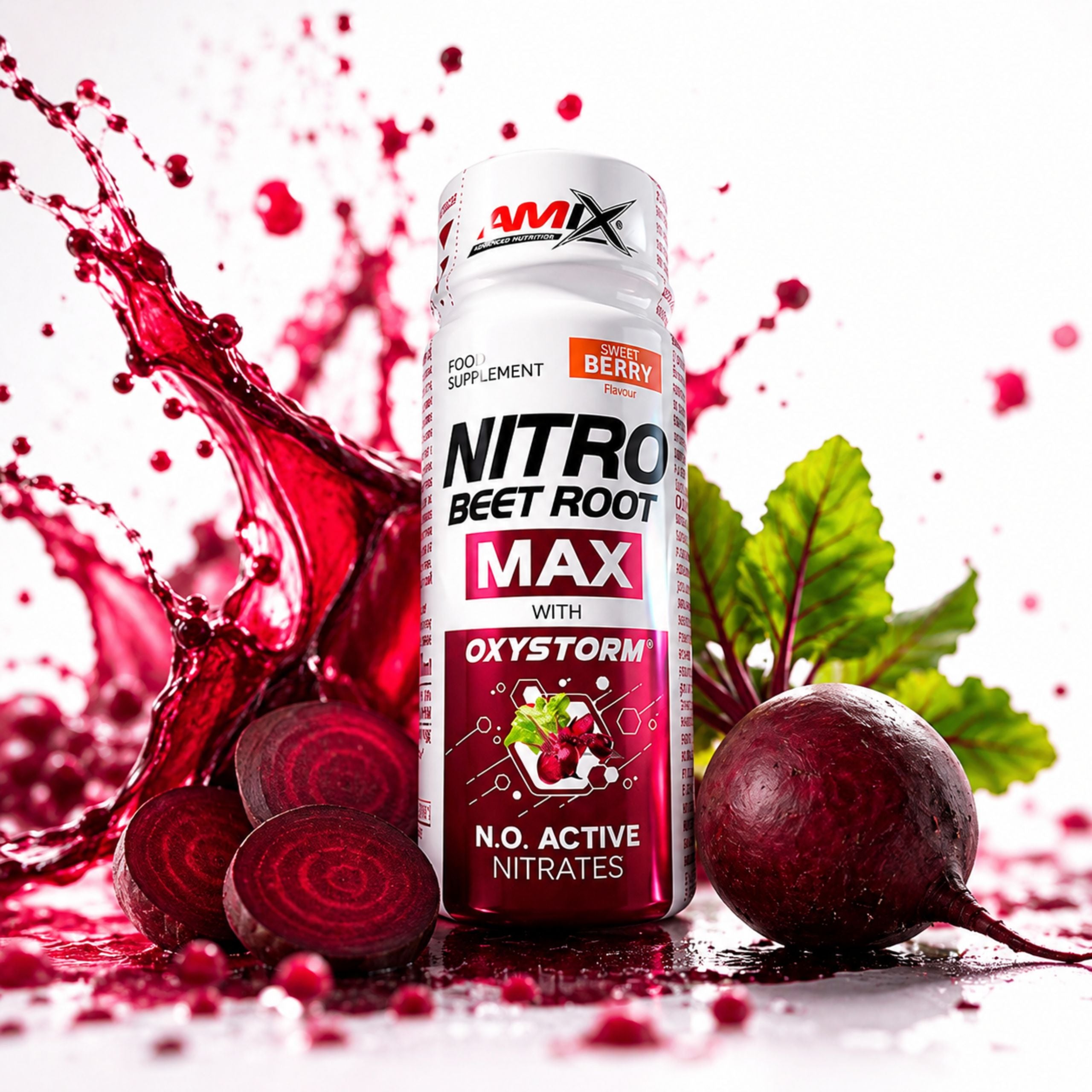 Shot Beetroot Nitrates Strong Pre-Workout without Caffeine Beetroot Extract 60ml Packaging status original