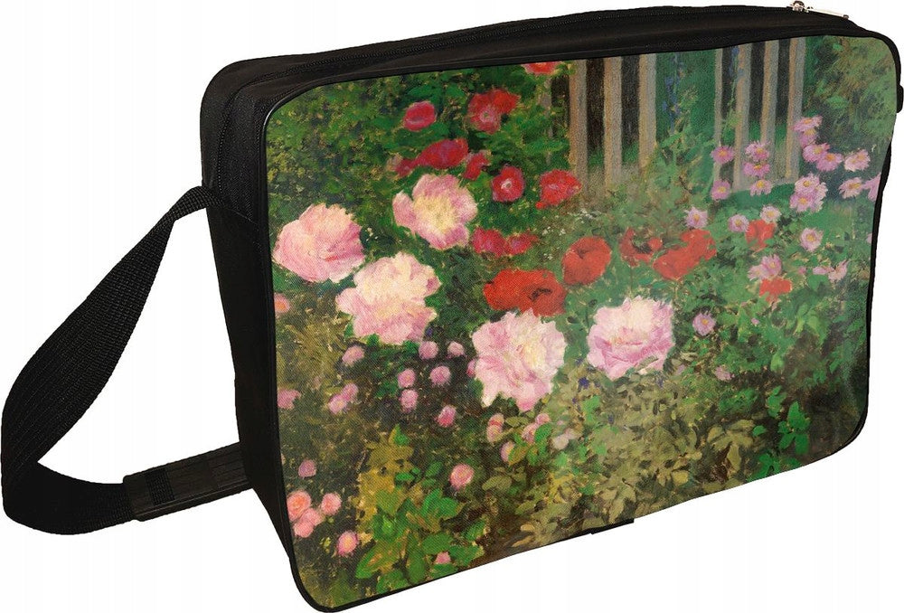 Shoulder Bag Blooming Flowers on Garden Fence Koloman Moser